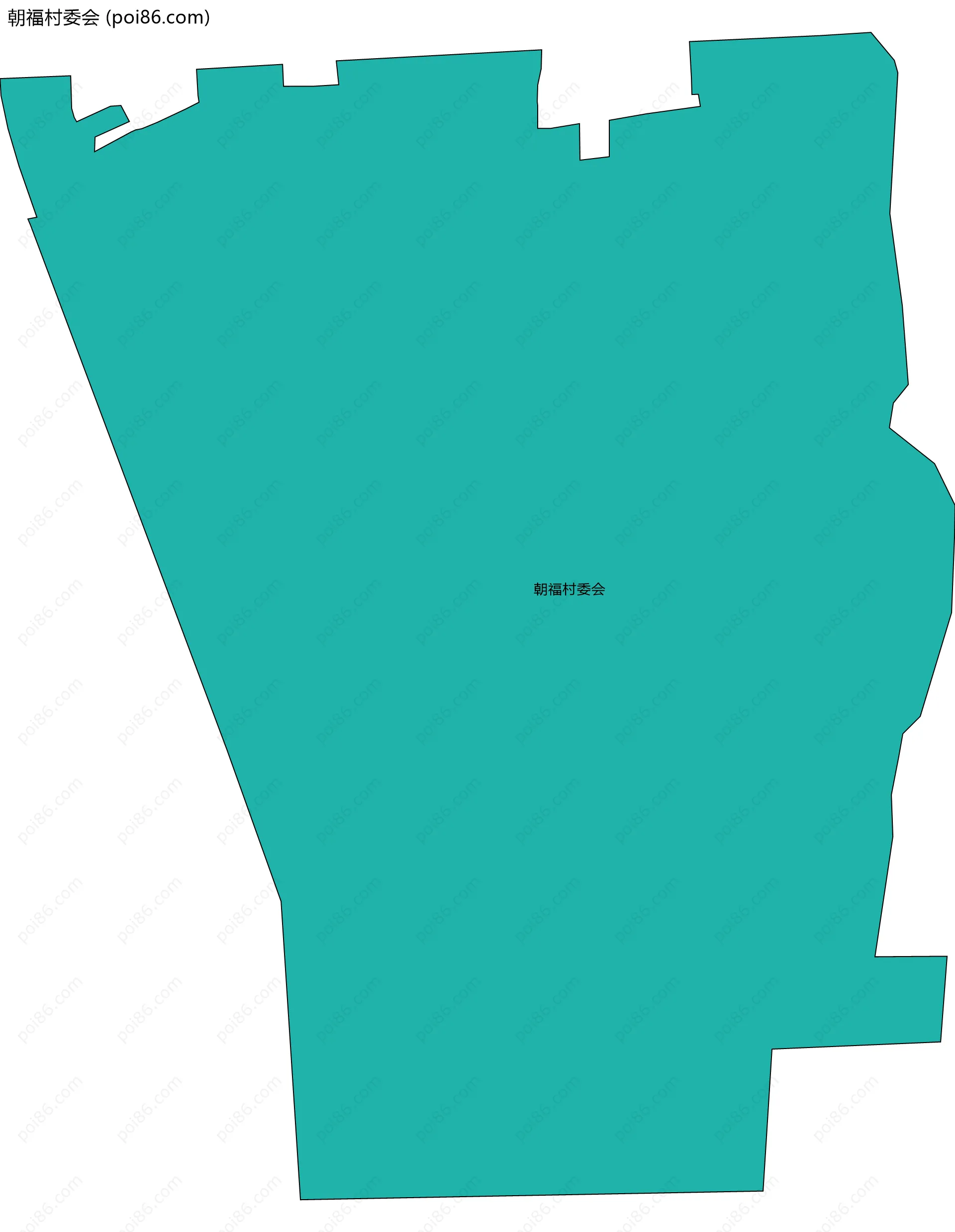 朝福村委会边界地图