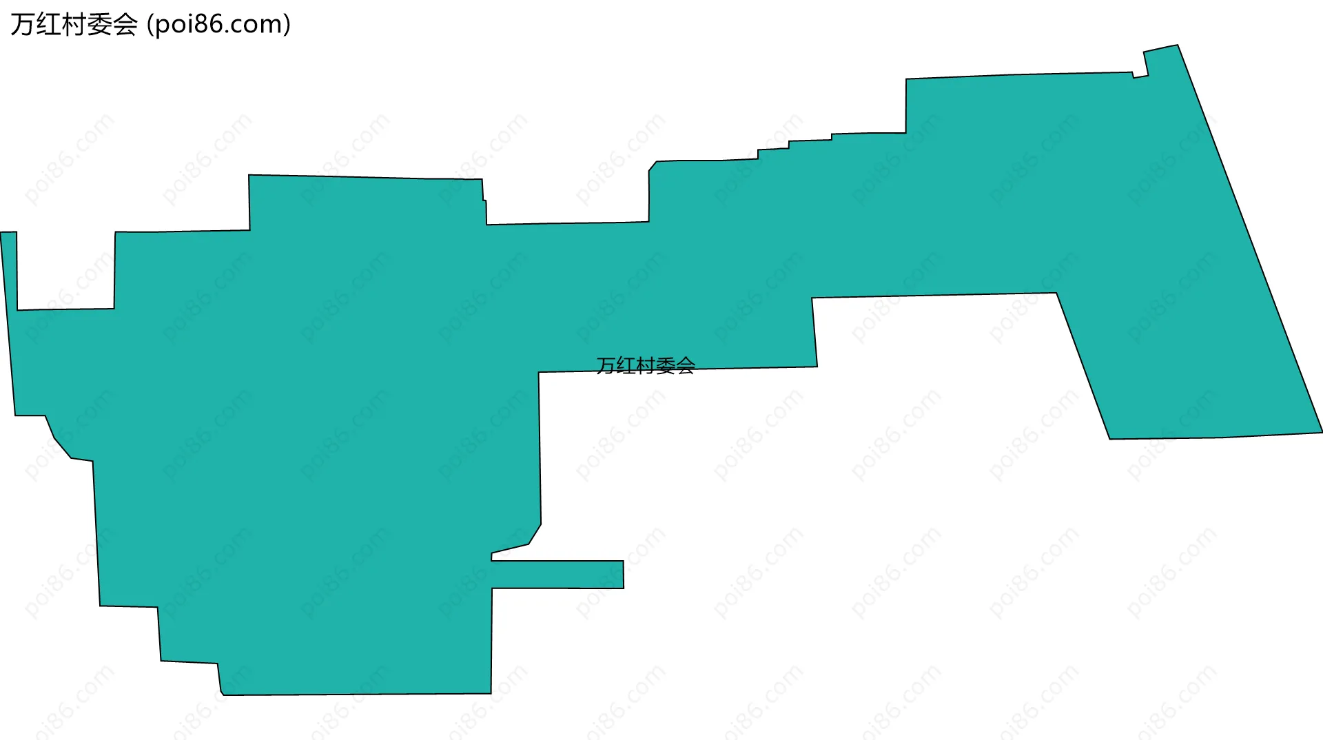 万红村委会边界地图