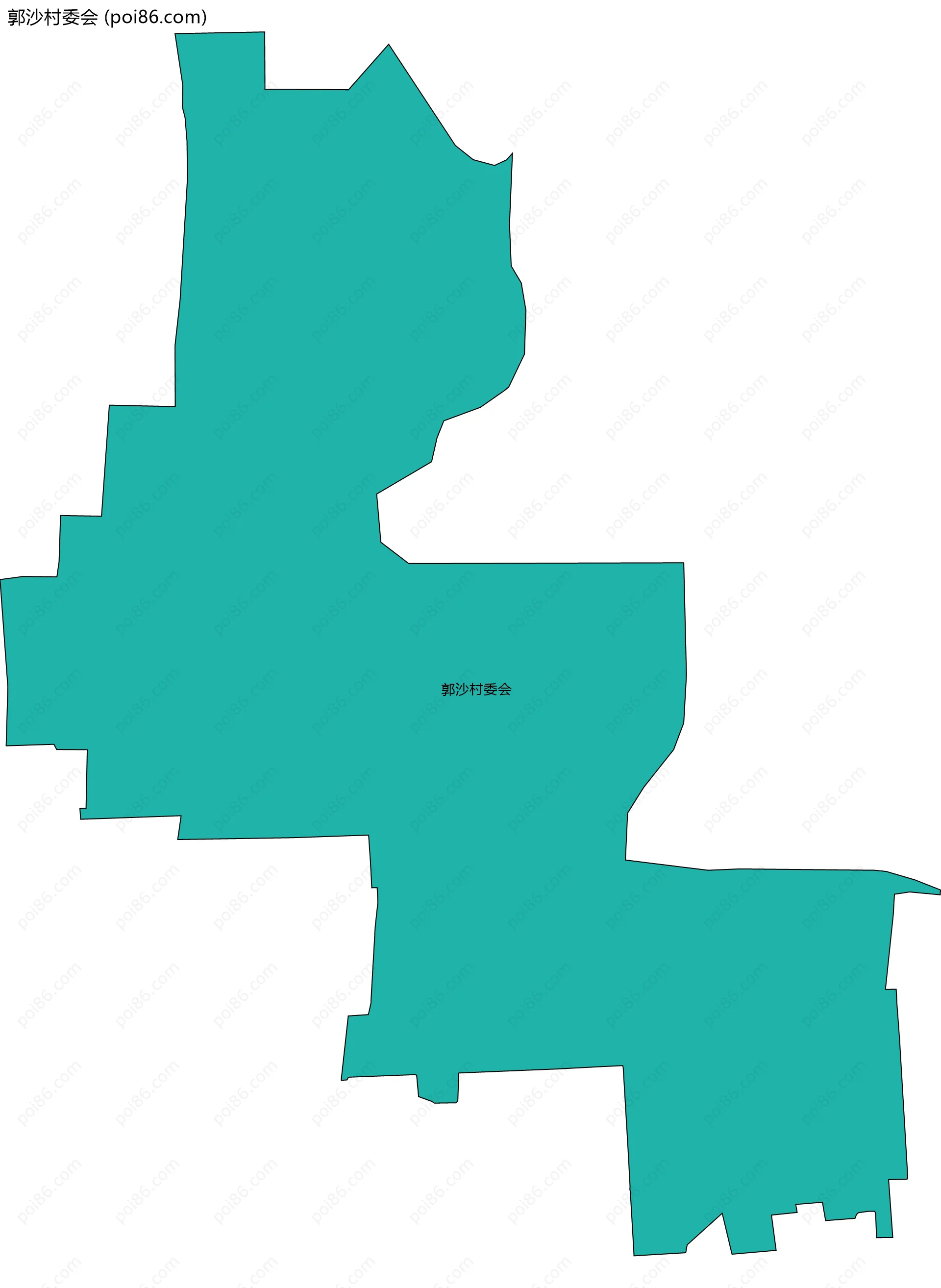 郭沙村委会边界地图