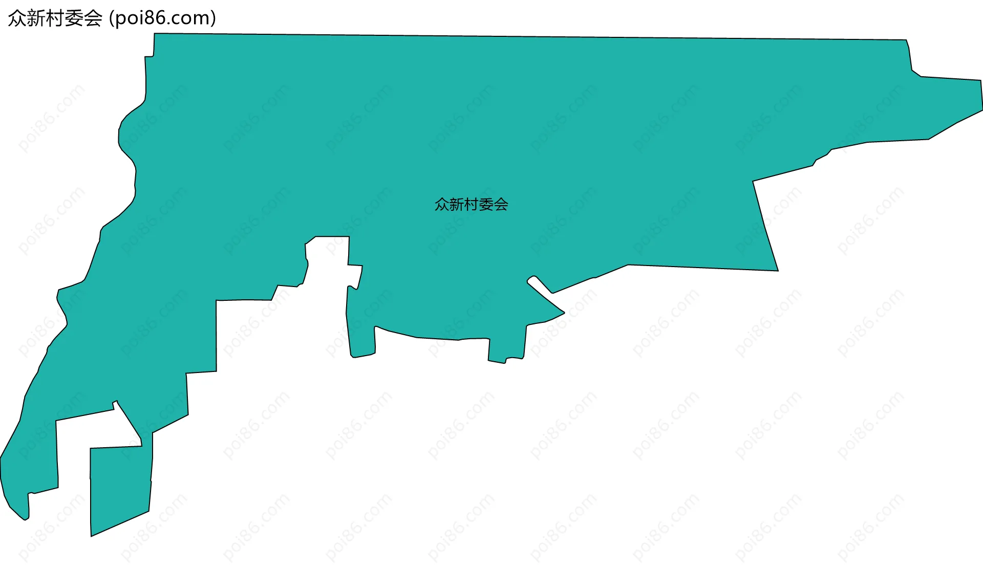 众新村委会边界地图