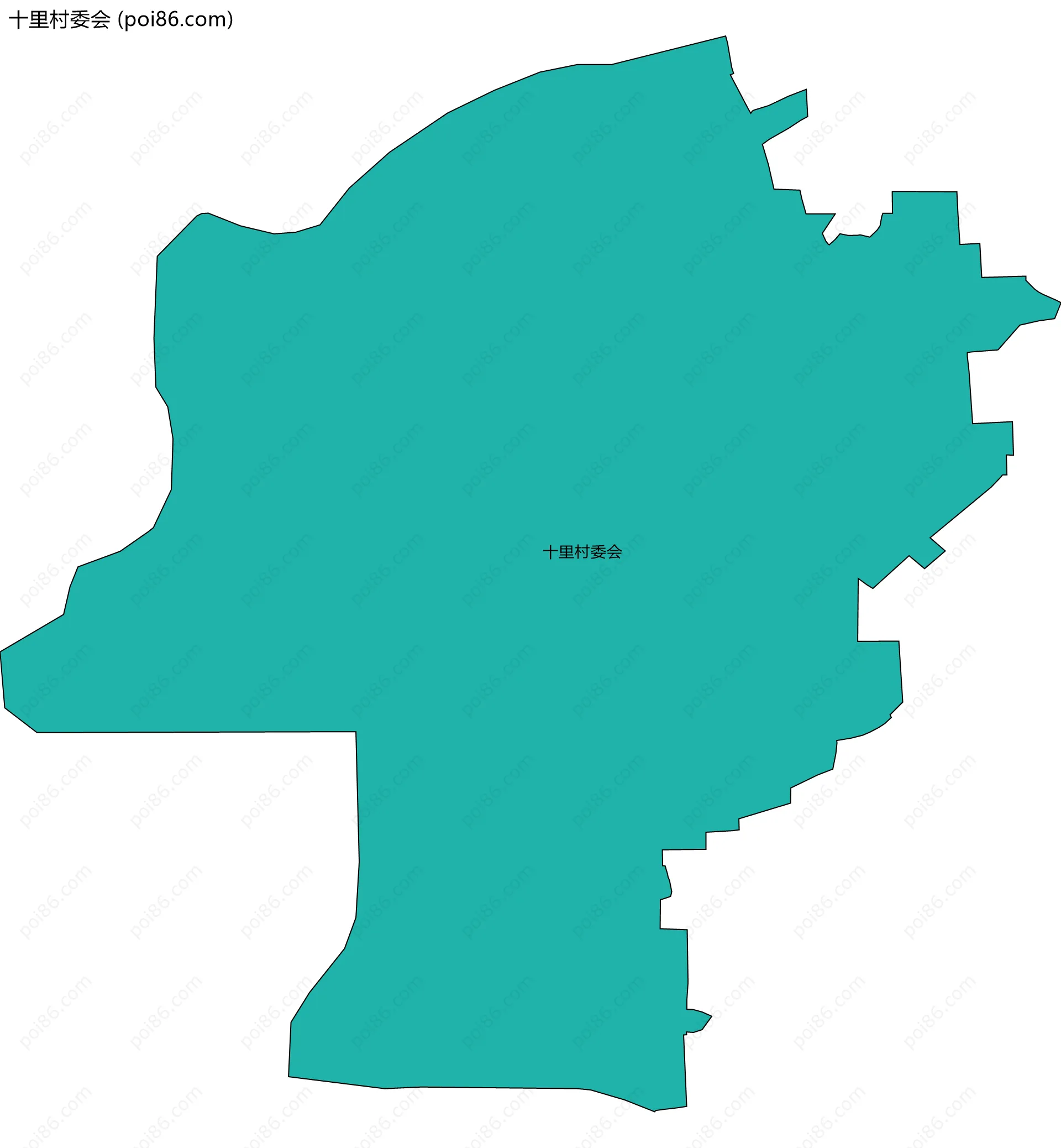 十里村委会边界地图