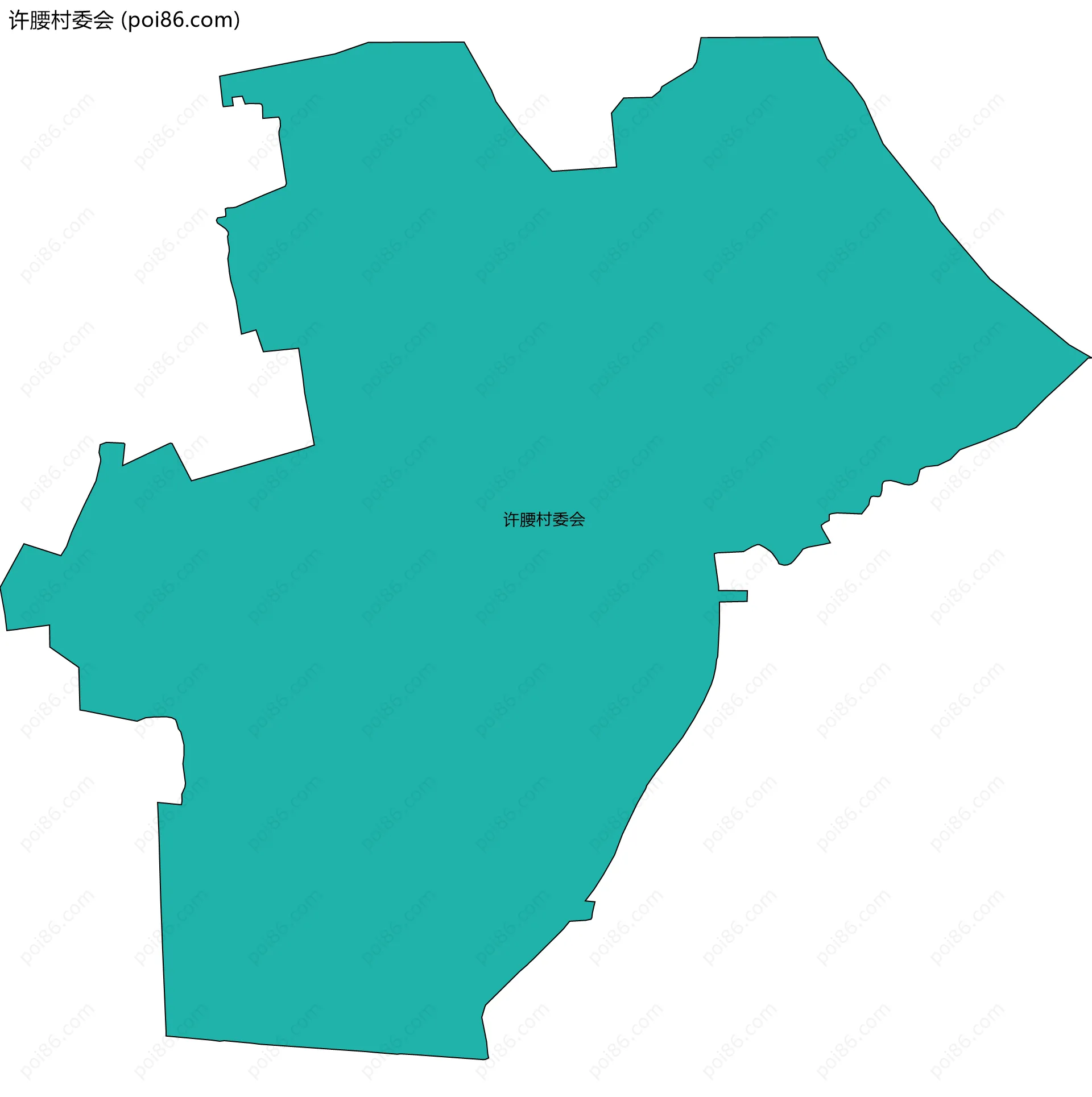 许腰村委会边界地图