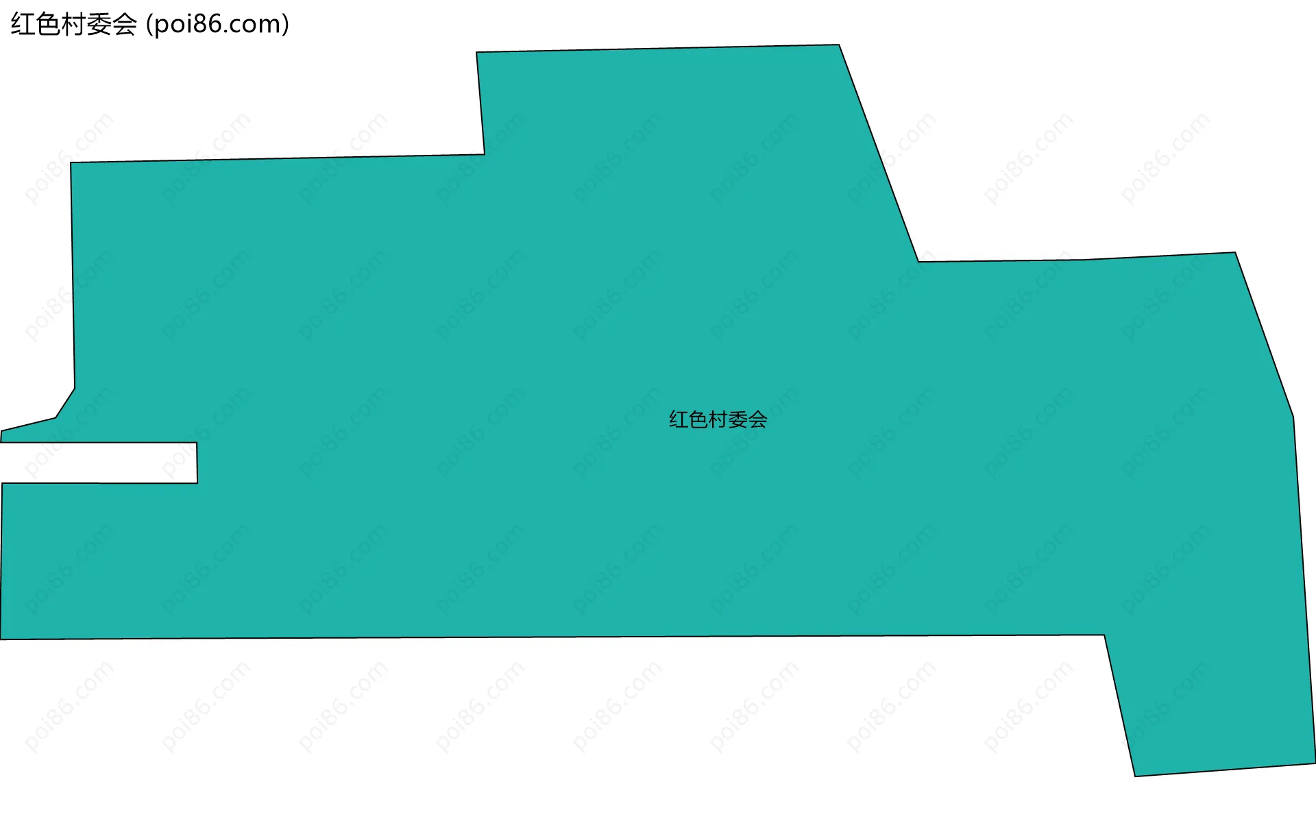 红色村委会边界地图