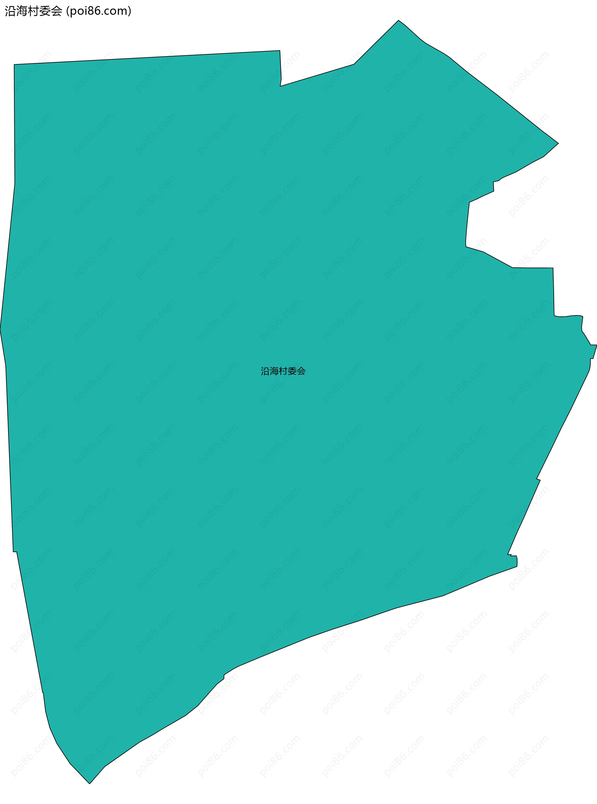 沿海村委会边界地图