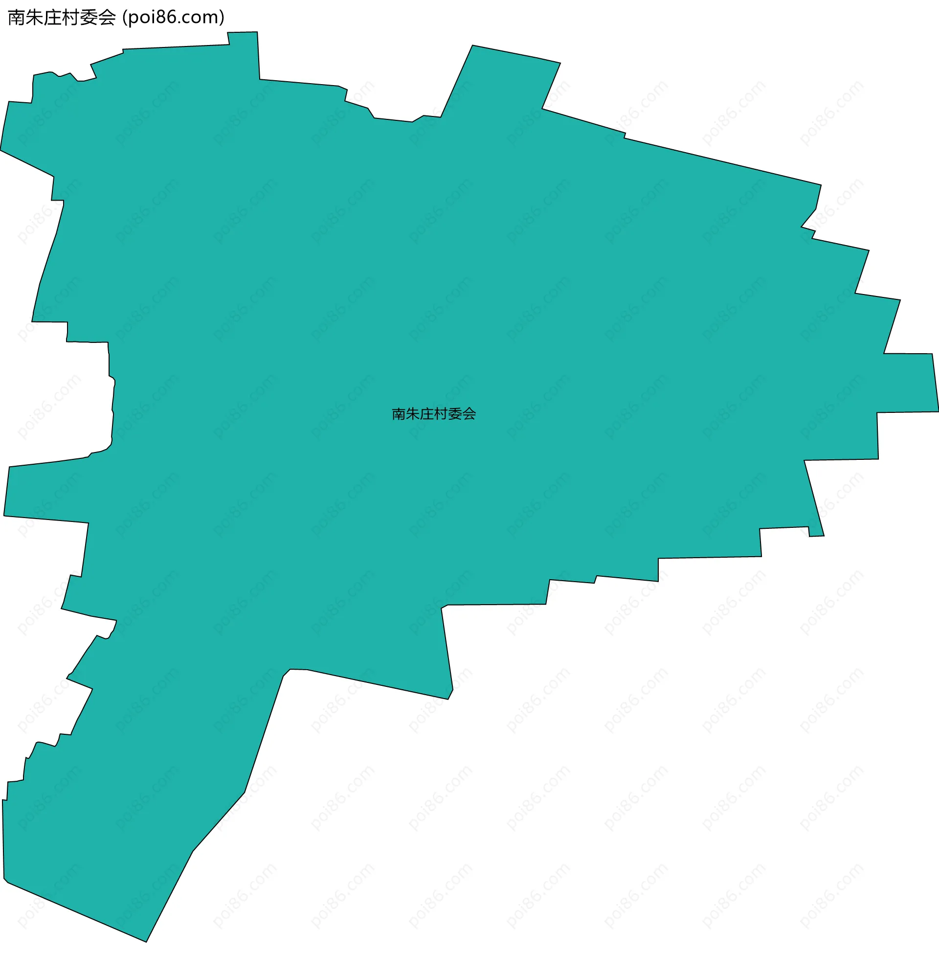 南朱庄村委会边界地图