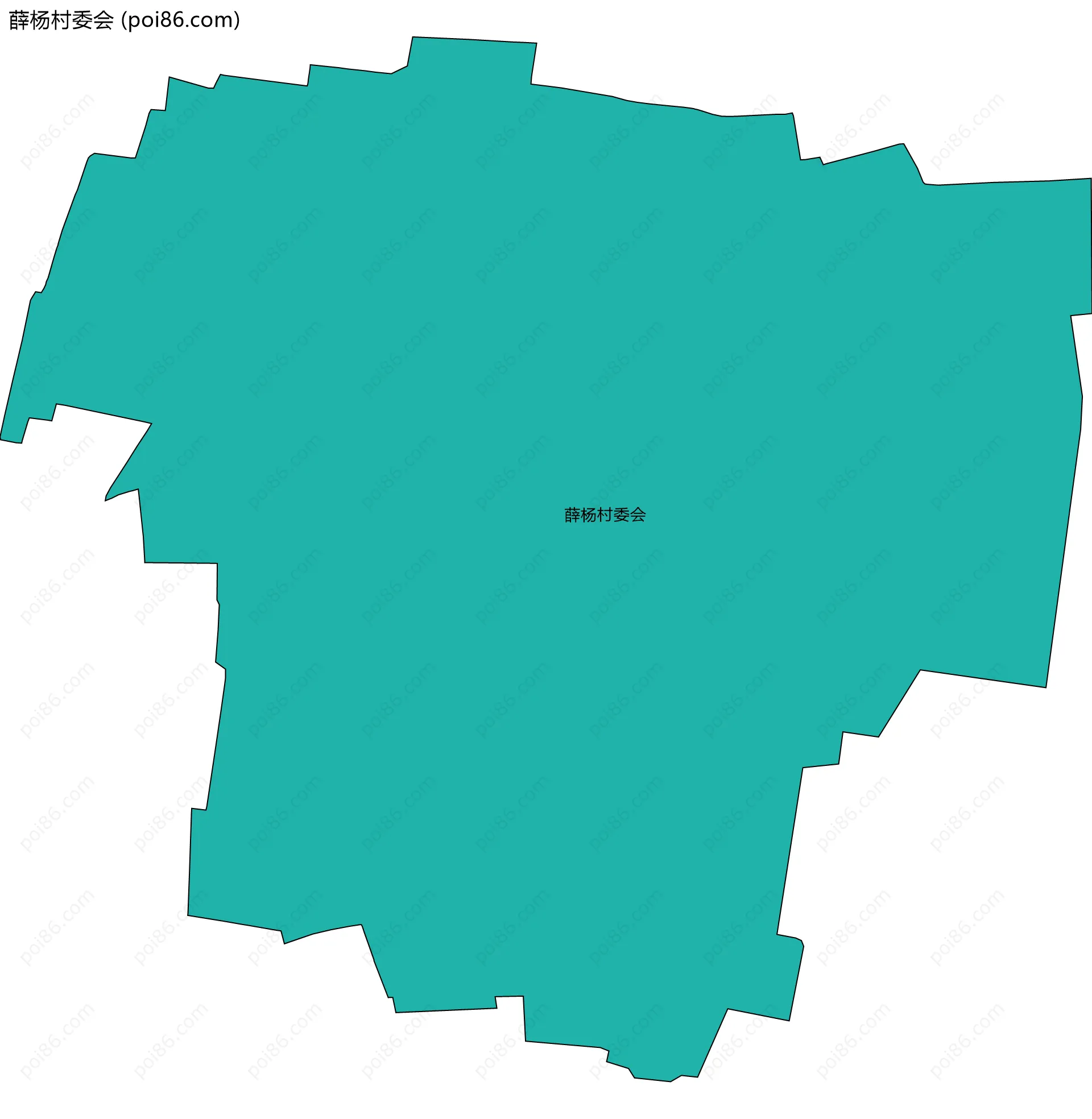 薛杨村委会边界地图