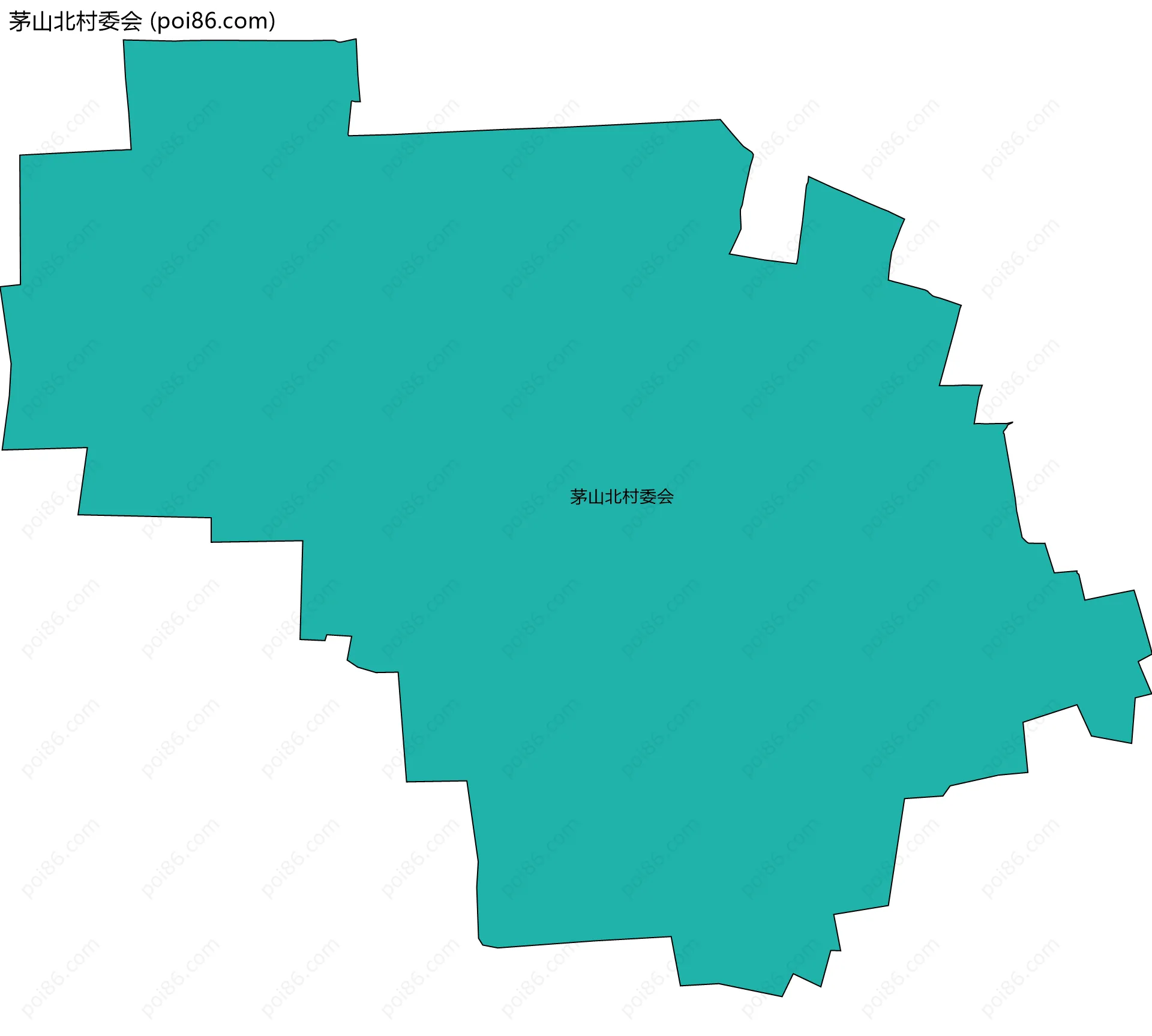 茅山北村委会边界地图