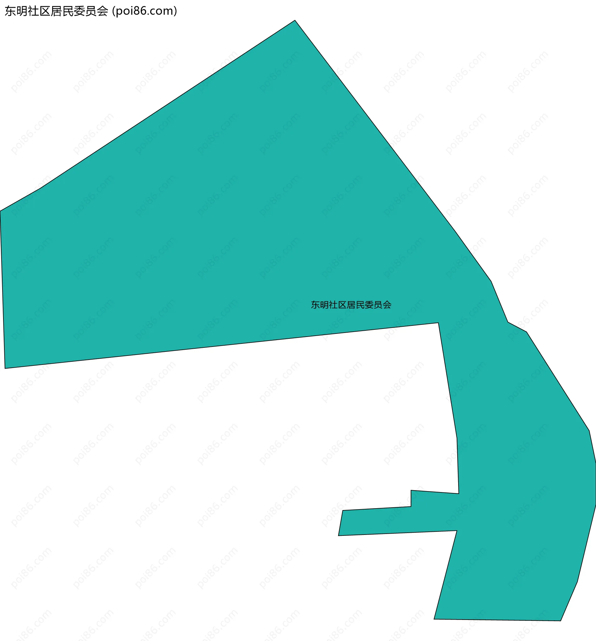 东明社区居民委员会边界地图