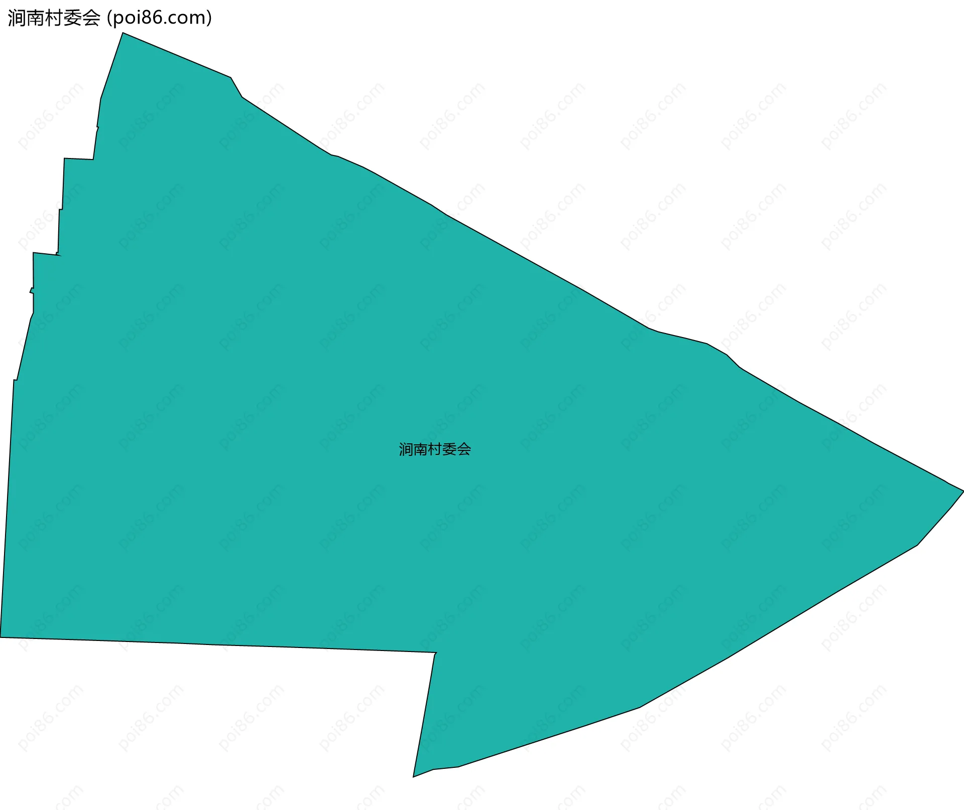 涧南村委会边界地图