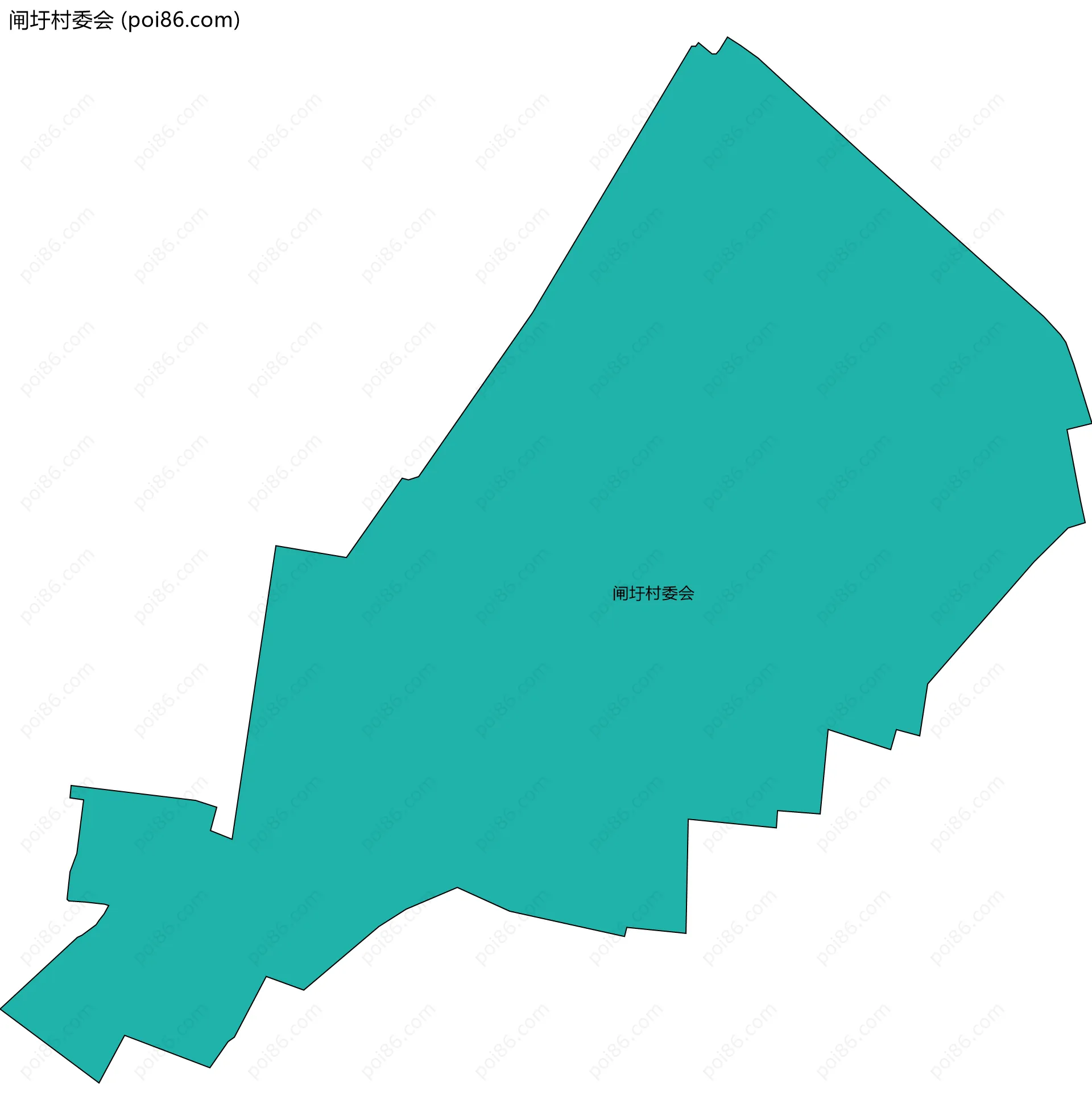 闸圩村委会边界地图
