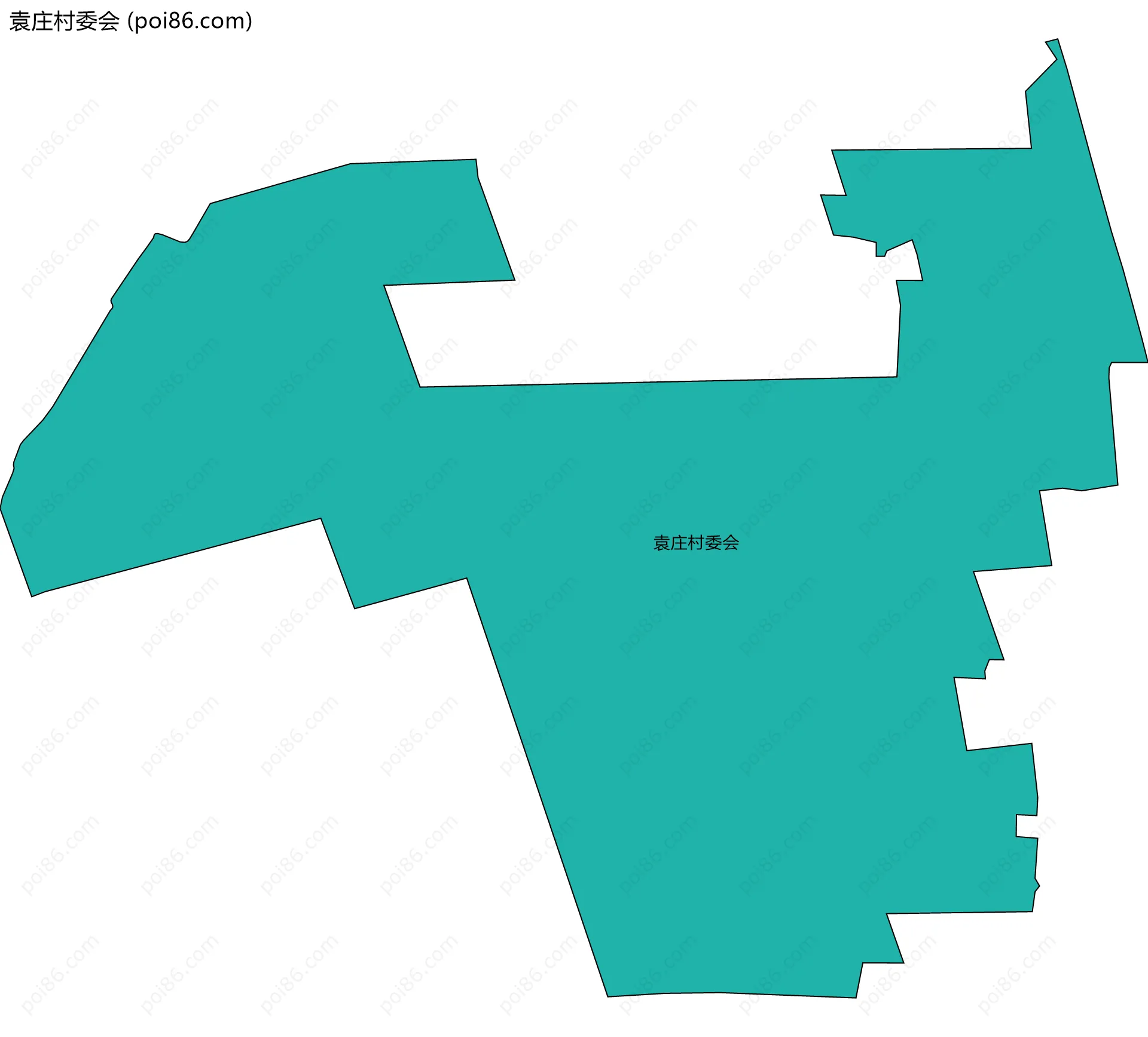 袁庄村委会边界地图