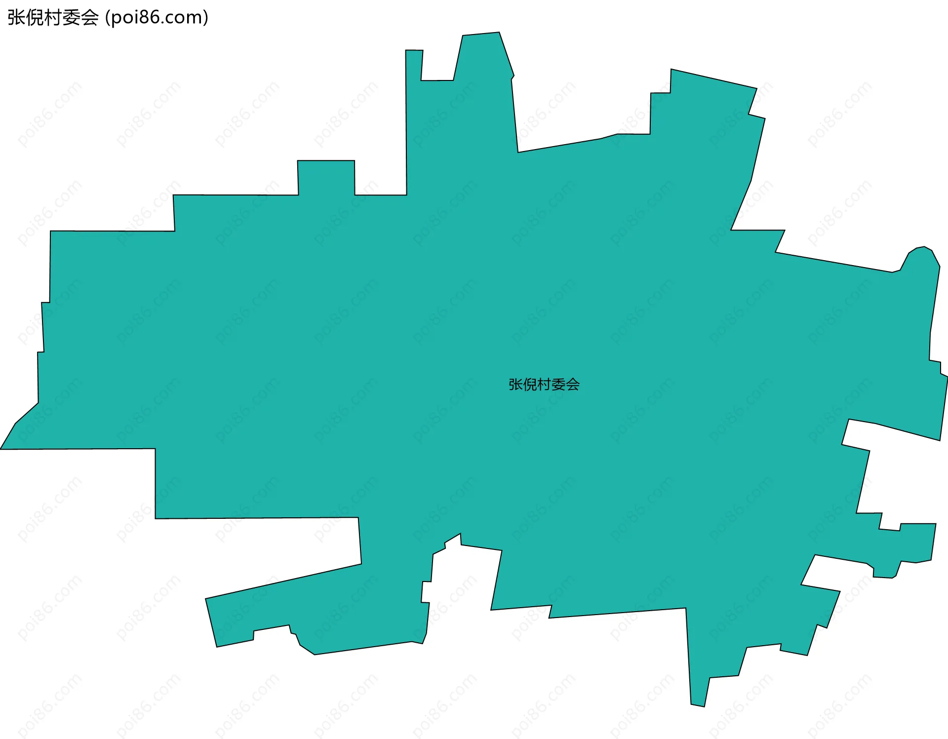 张倪村委会边界地图