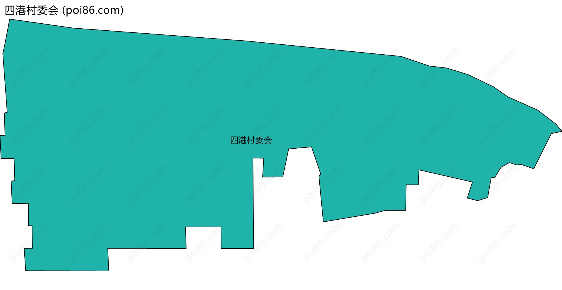 四港村委会边界地图