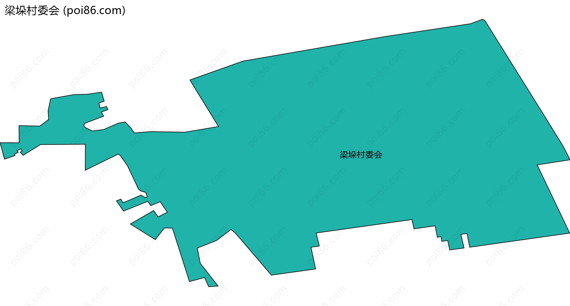 梁垛村委会边界地图