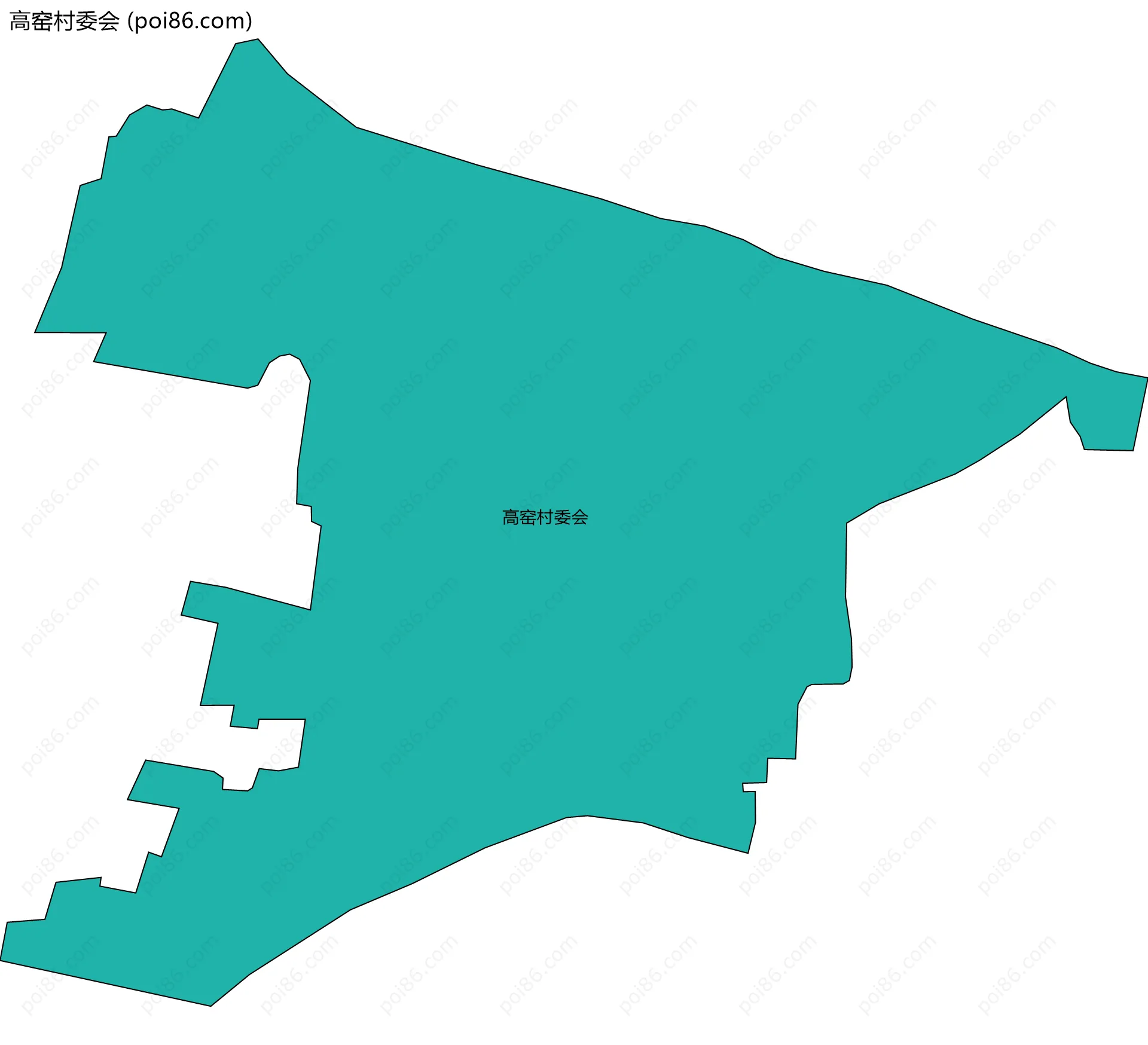 高窑村委会边界地图