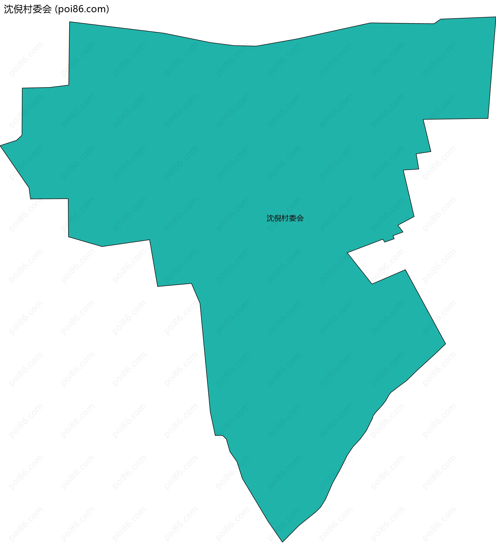 沈倪村委会边界地图