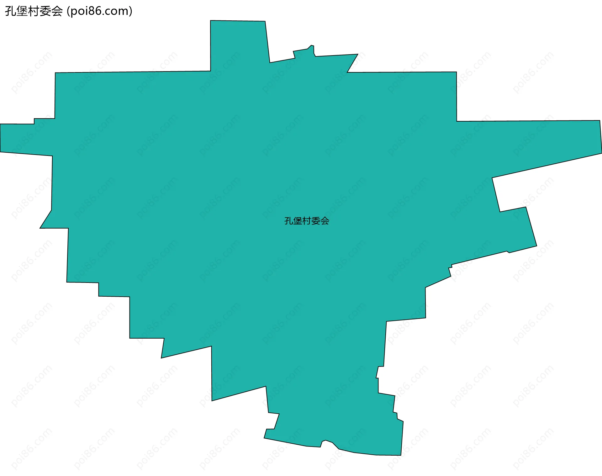 孔堡村委会边界地图