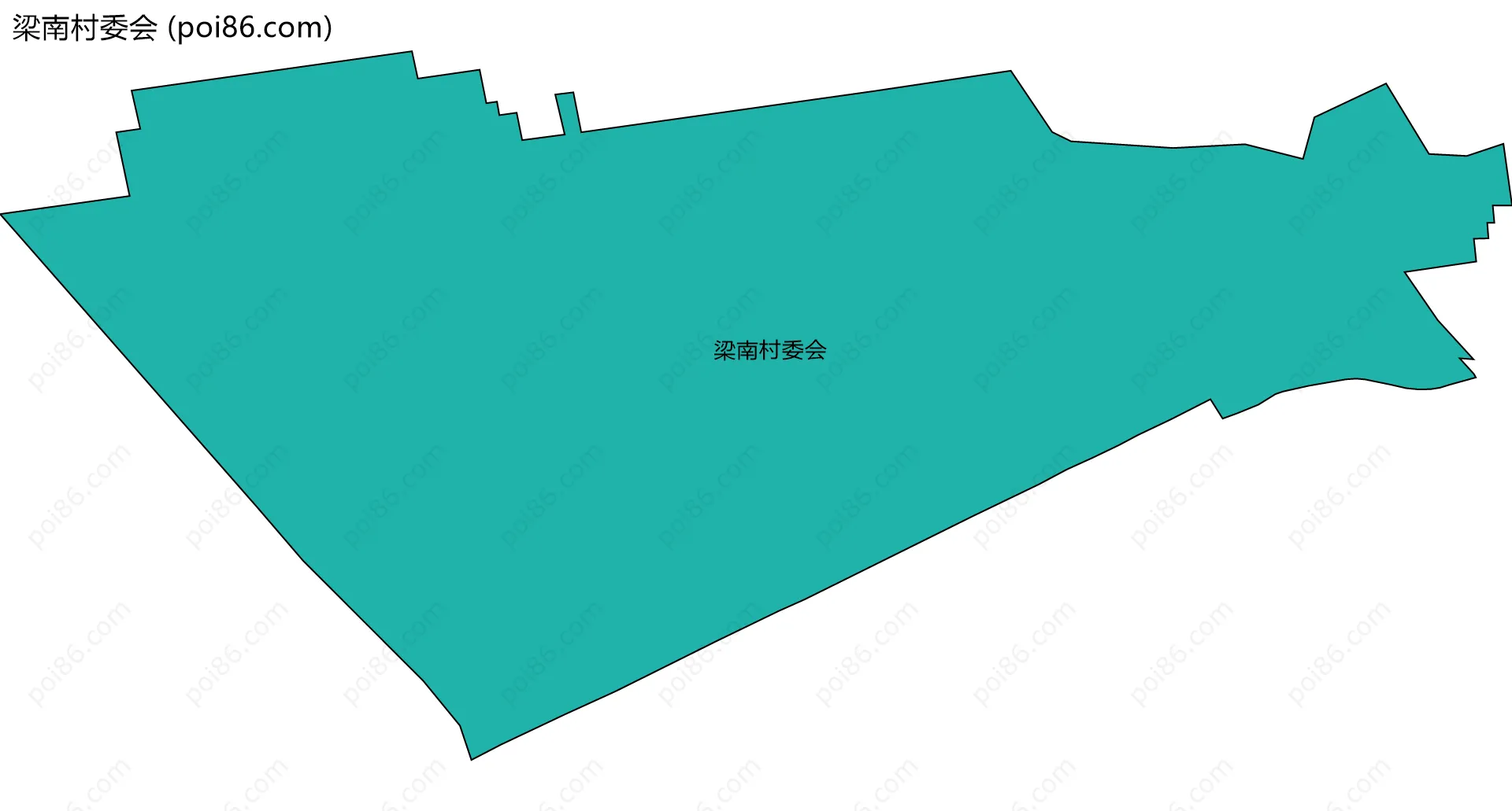 梁南村委会边界地图