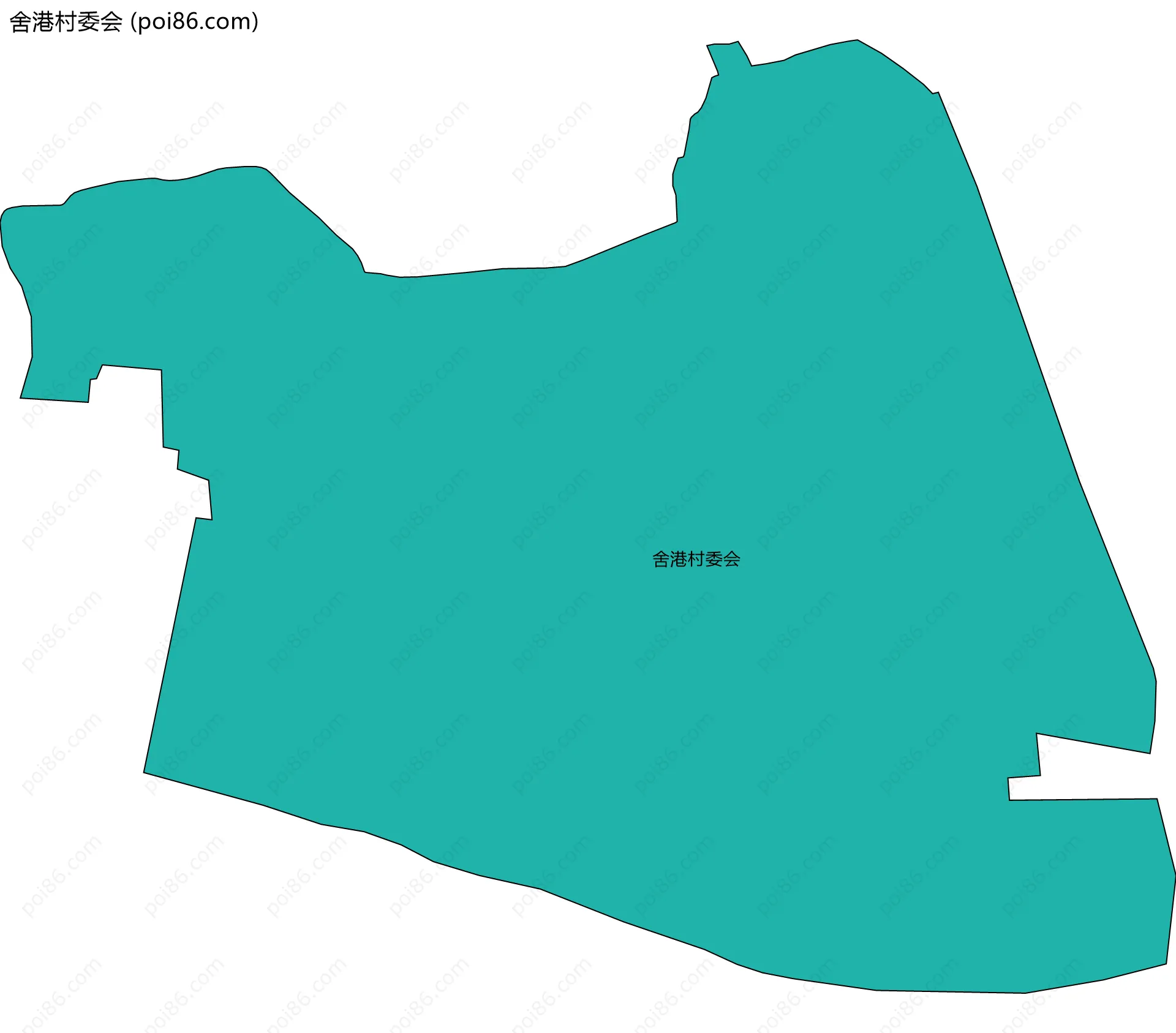 舍港村委会边界地图