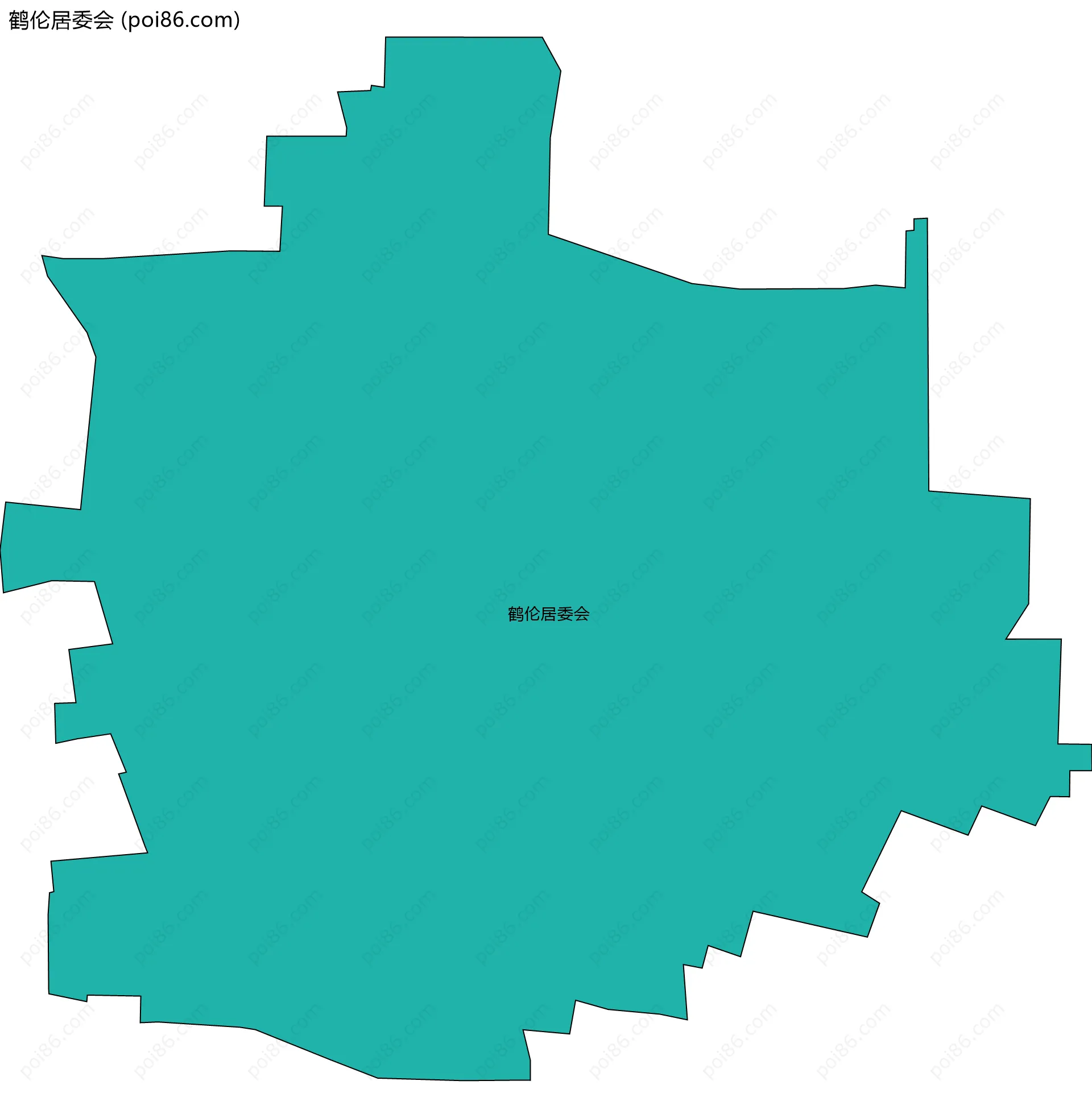 鹤伦居委会边界地图