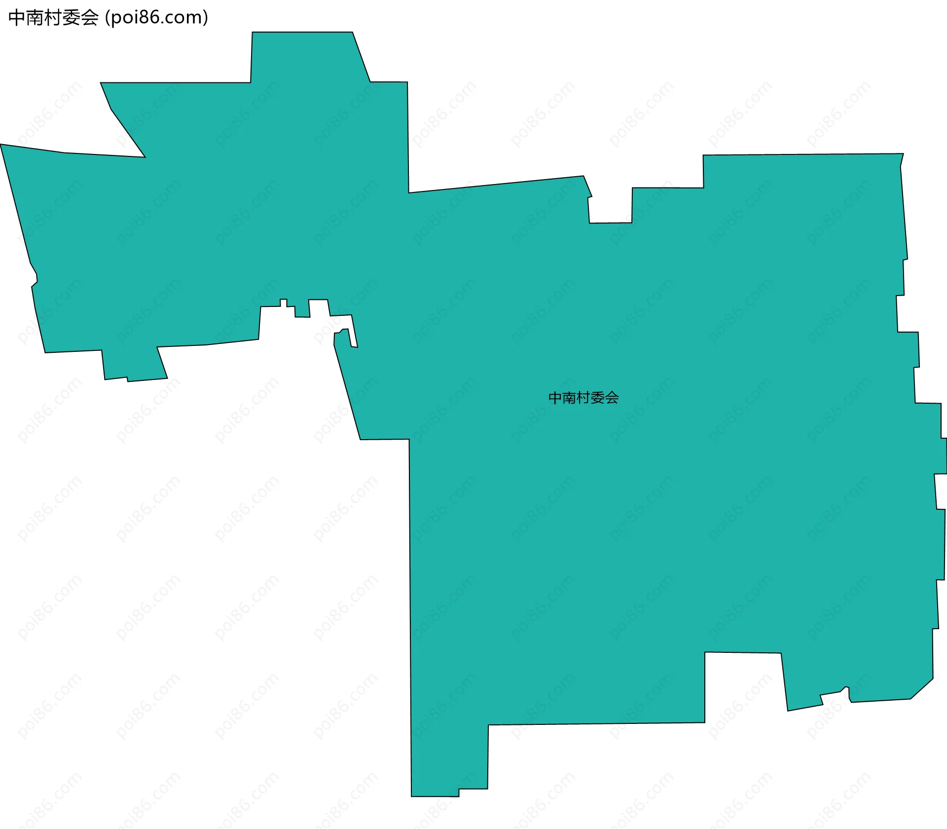 中南村委会边界地图