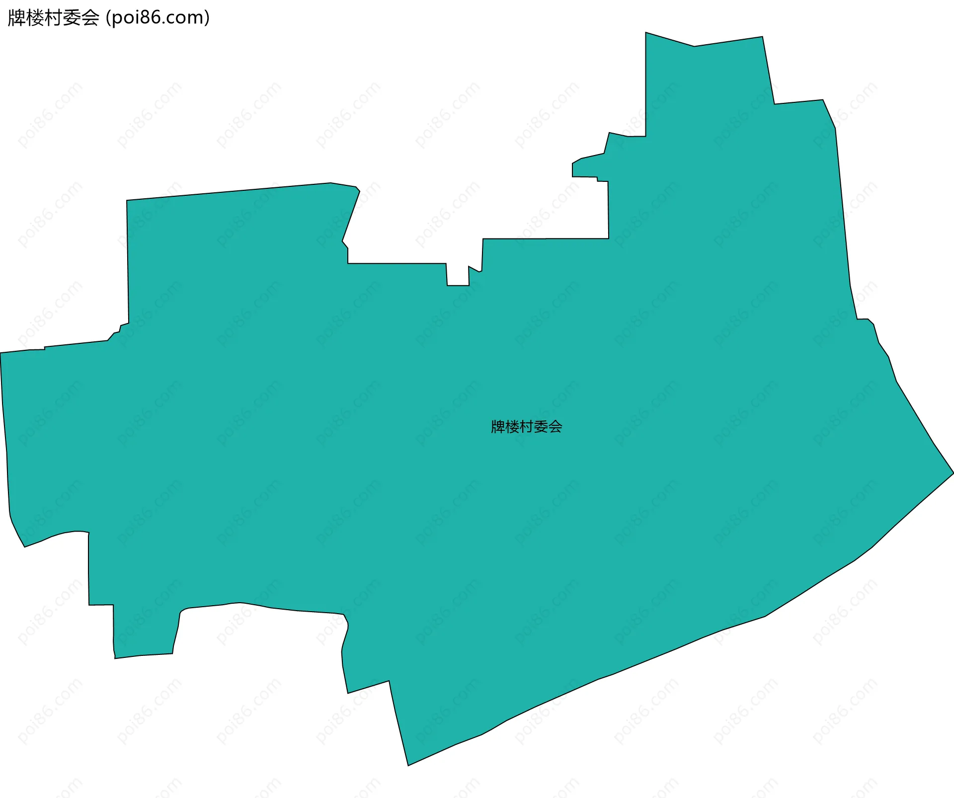 牌楼村委会边界地图