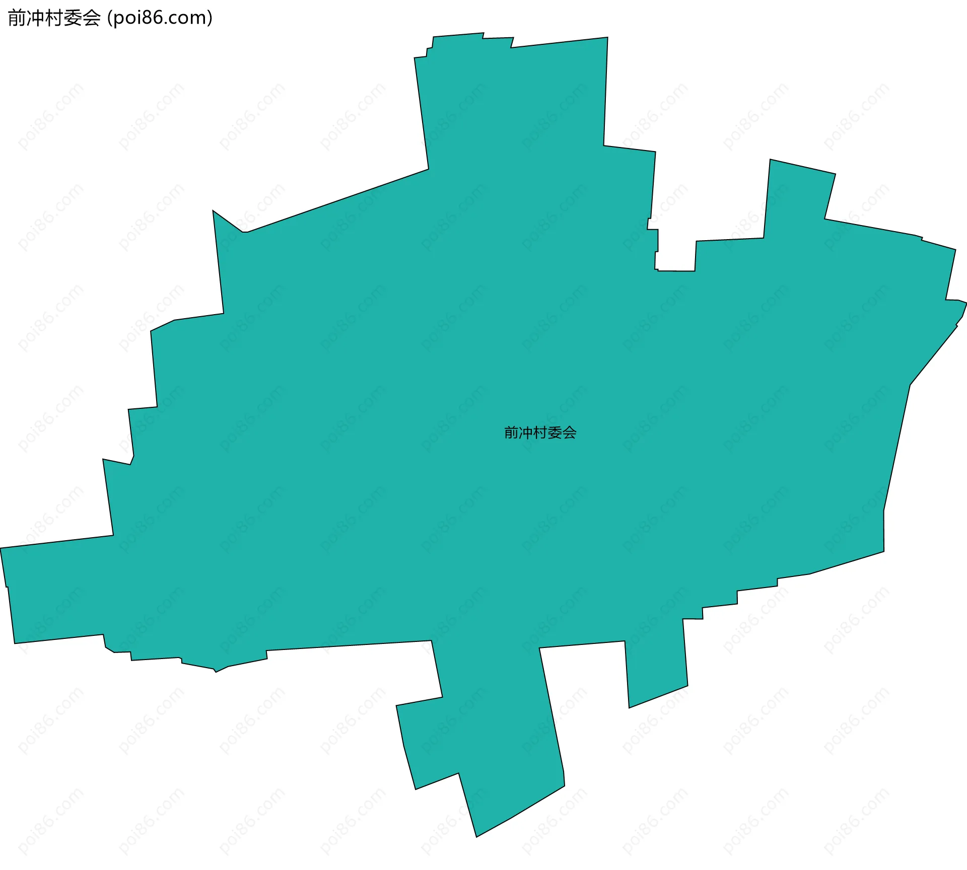 前冲村委会边界地图