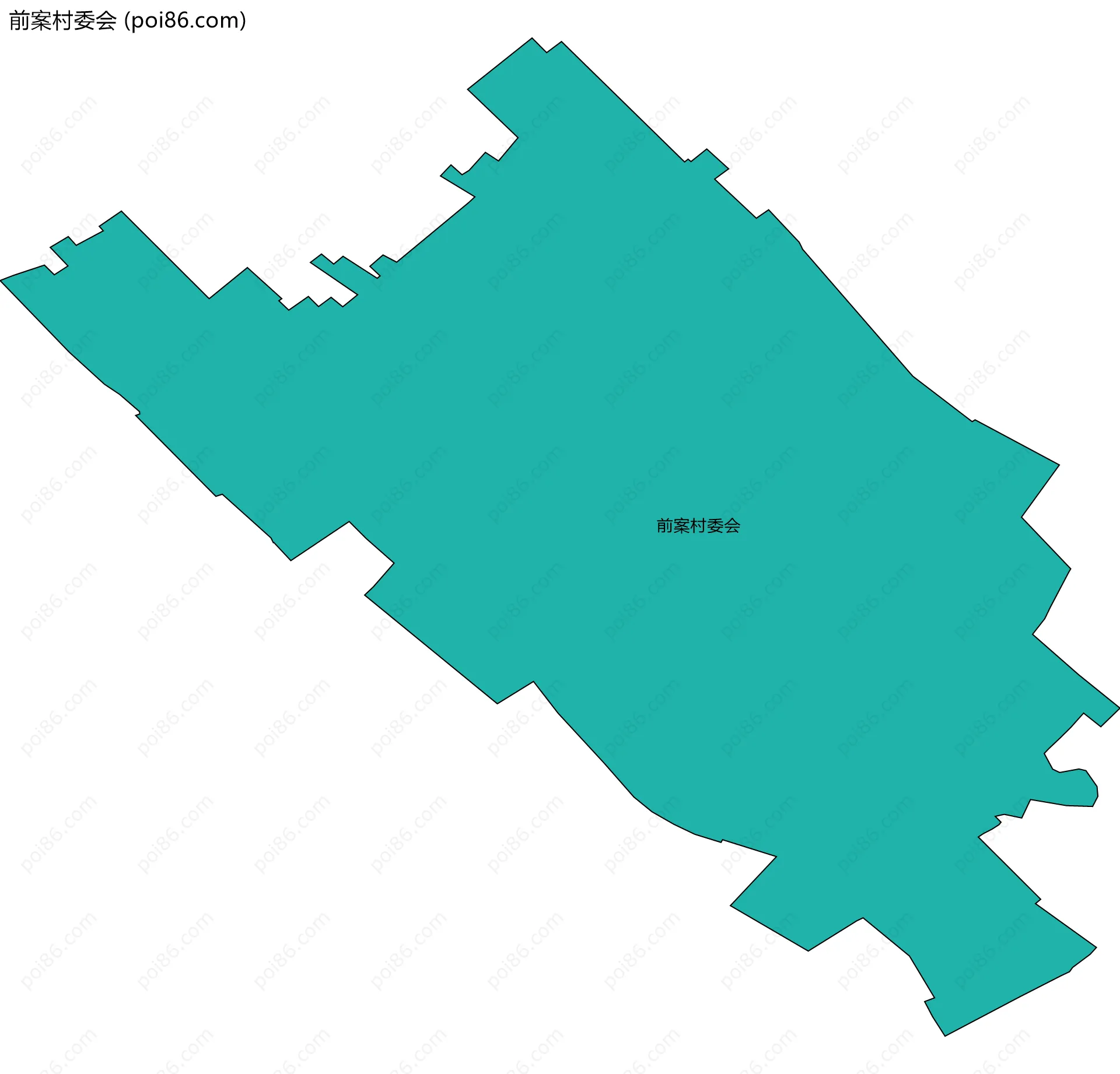 前案村委会边界地图