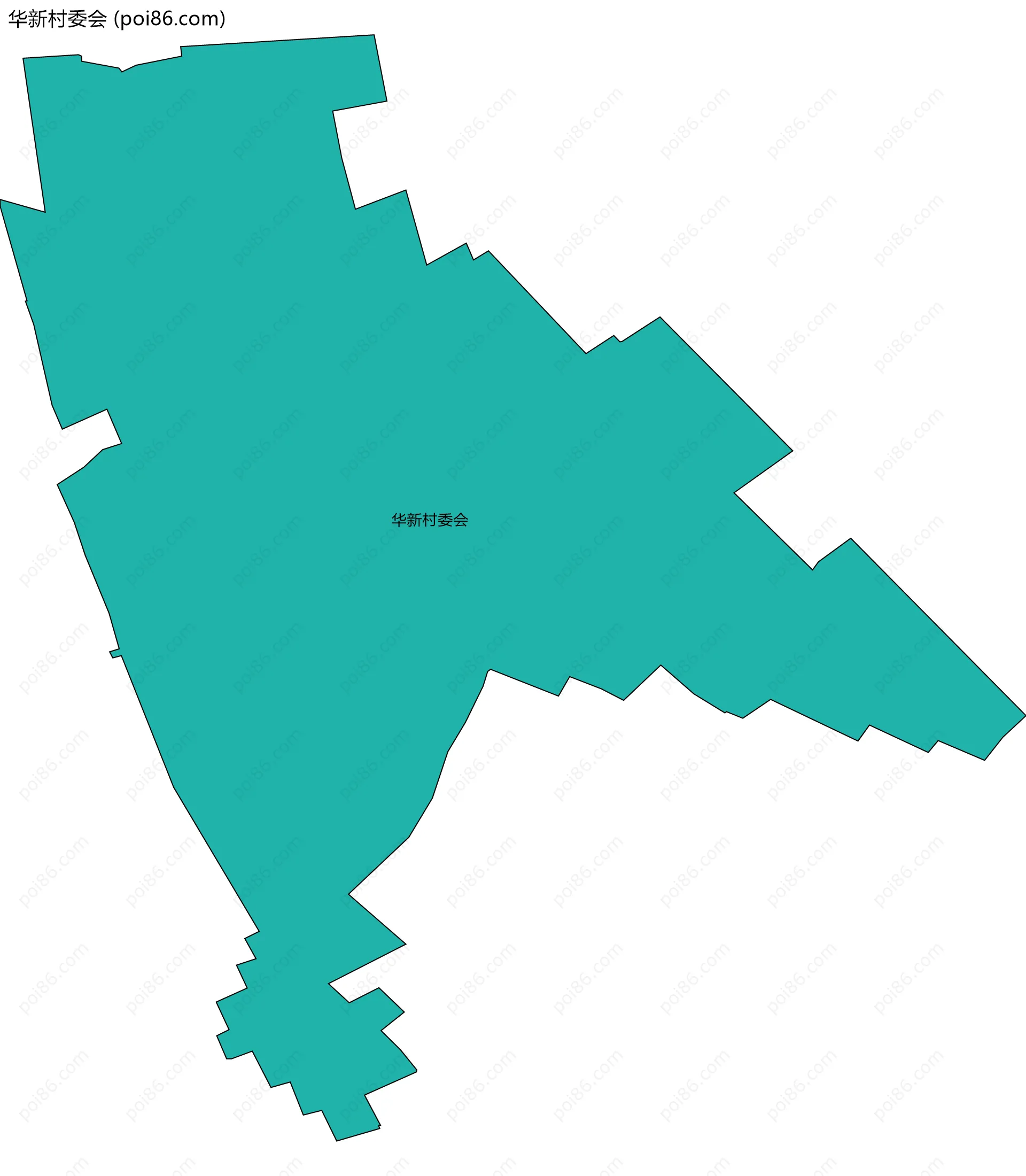华新村委会边界地图