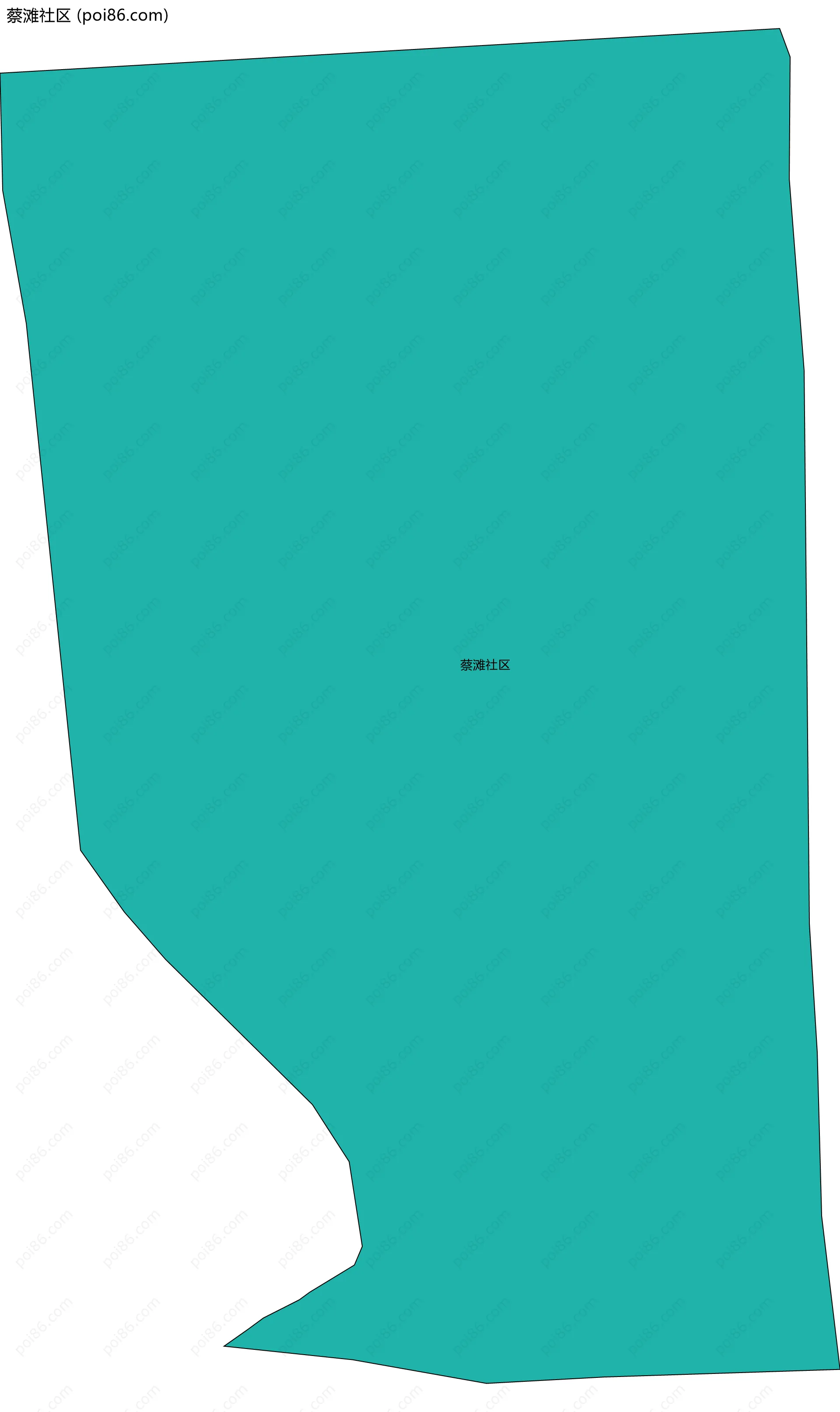 蔡滩社区边界地图