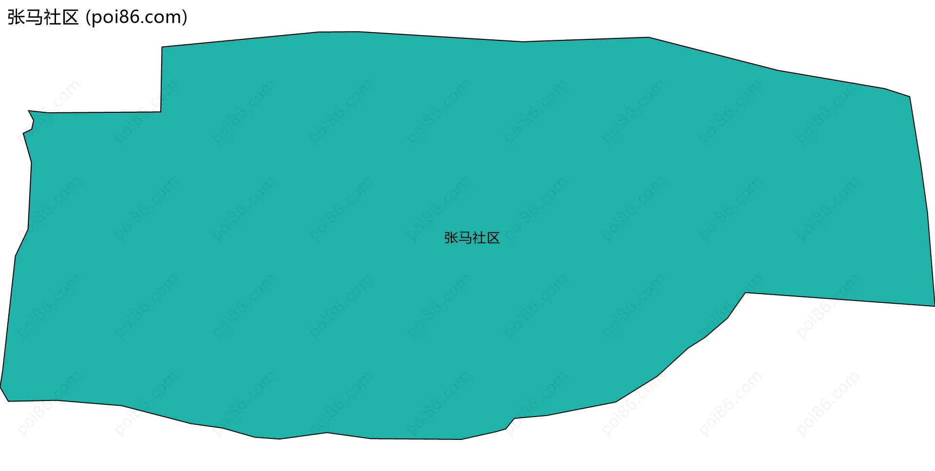 张马社区边界地图