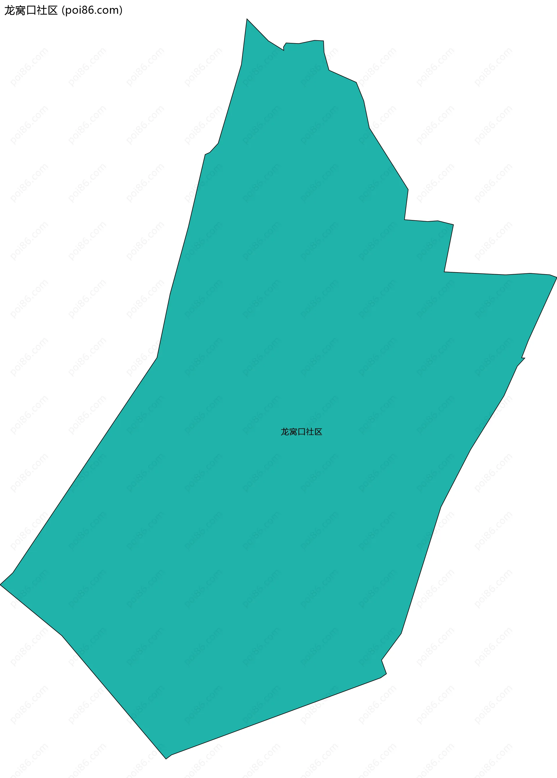 龙窝口社区边界地图