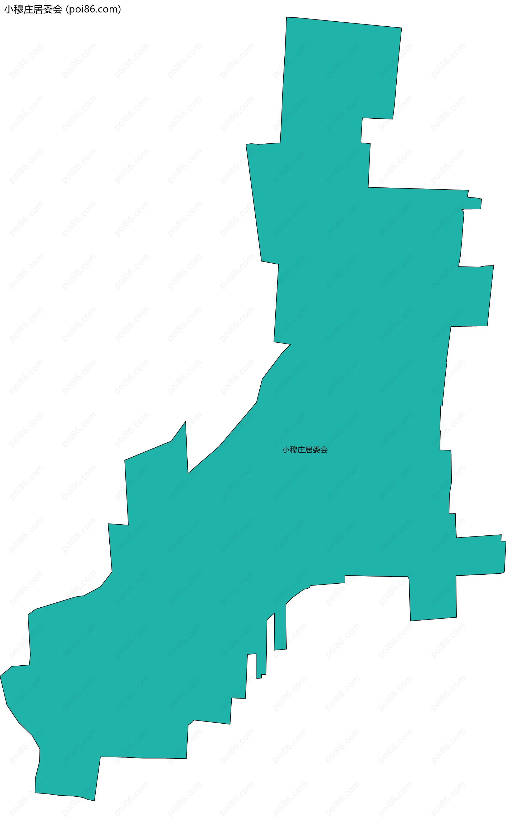 小穆庄居委会边界地图
