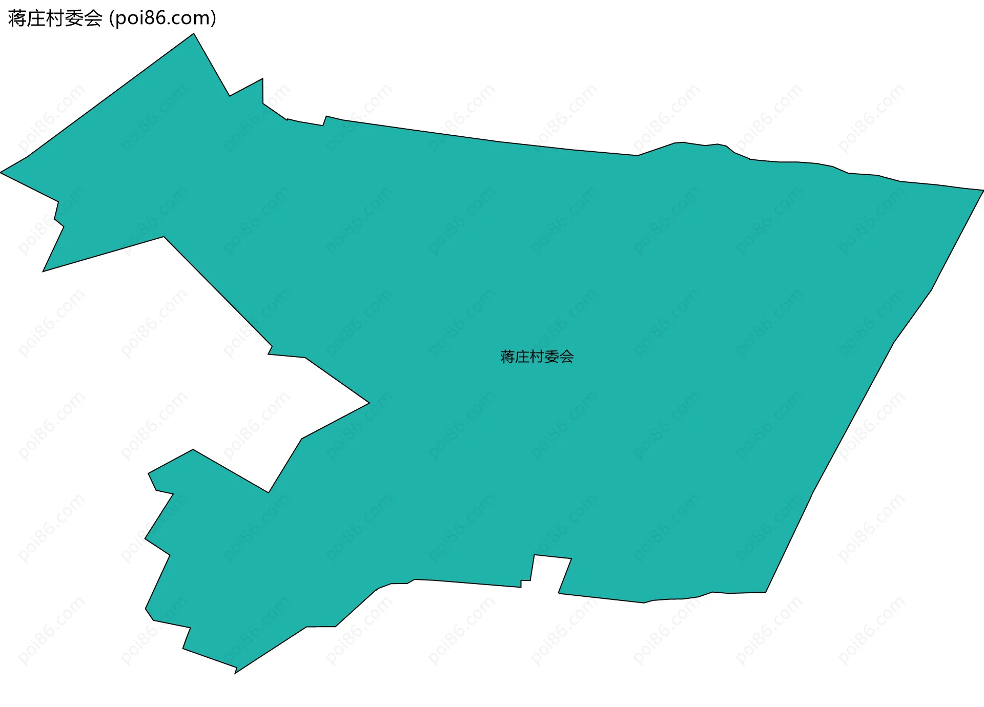 蒋庄村委会边界地图