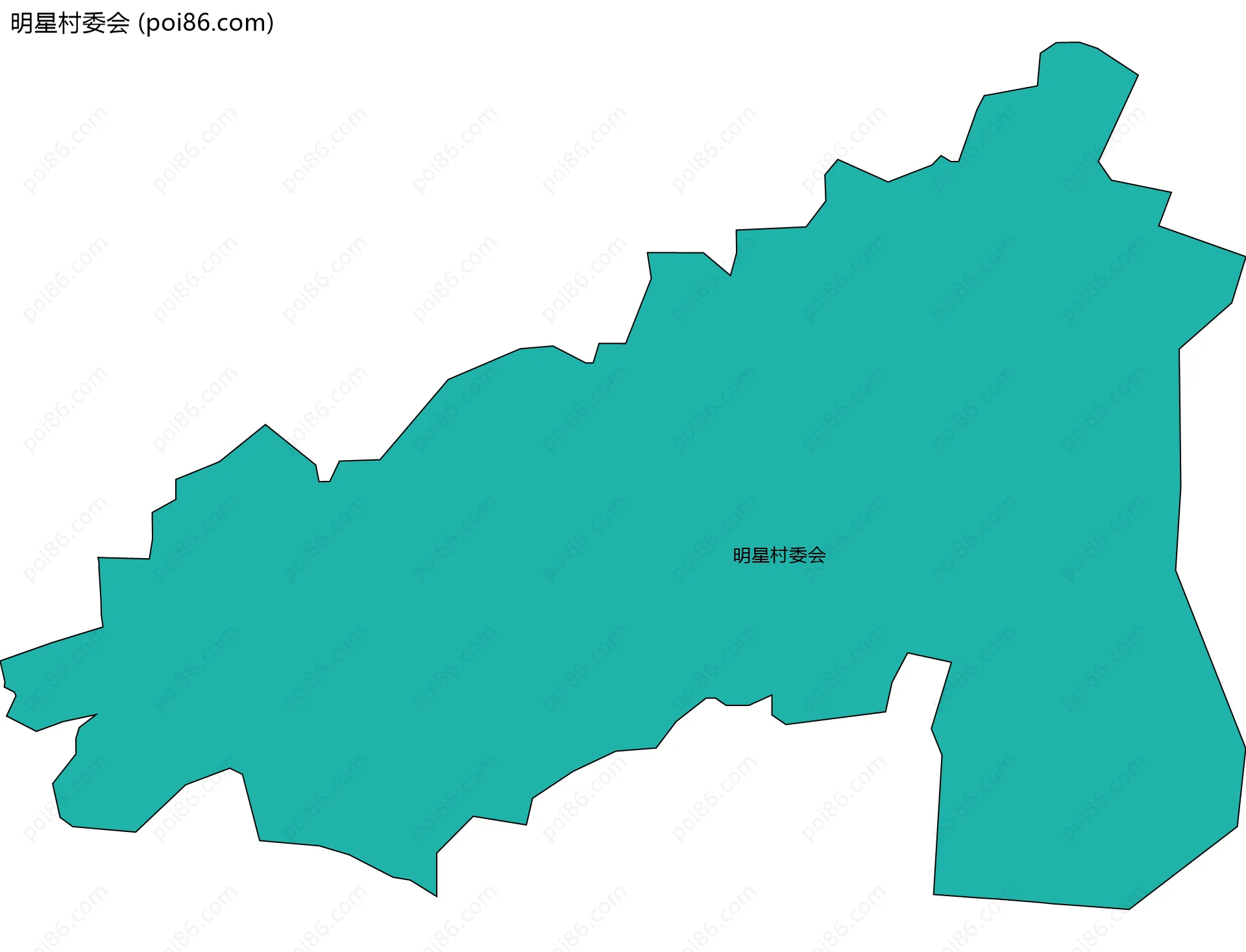 明星村委会边界地图