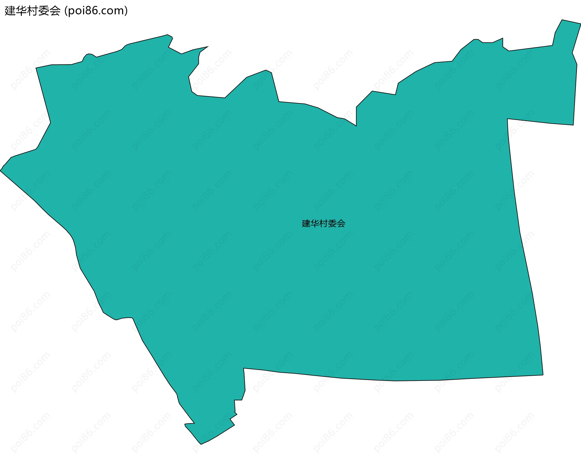 建华村委会边界地图