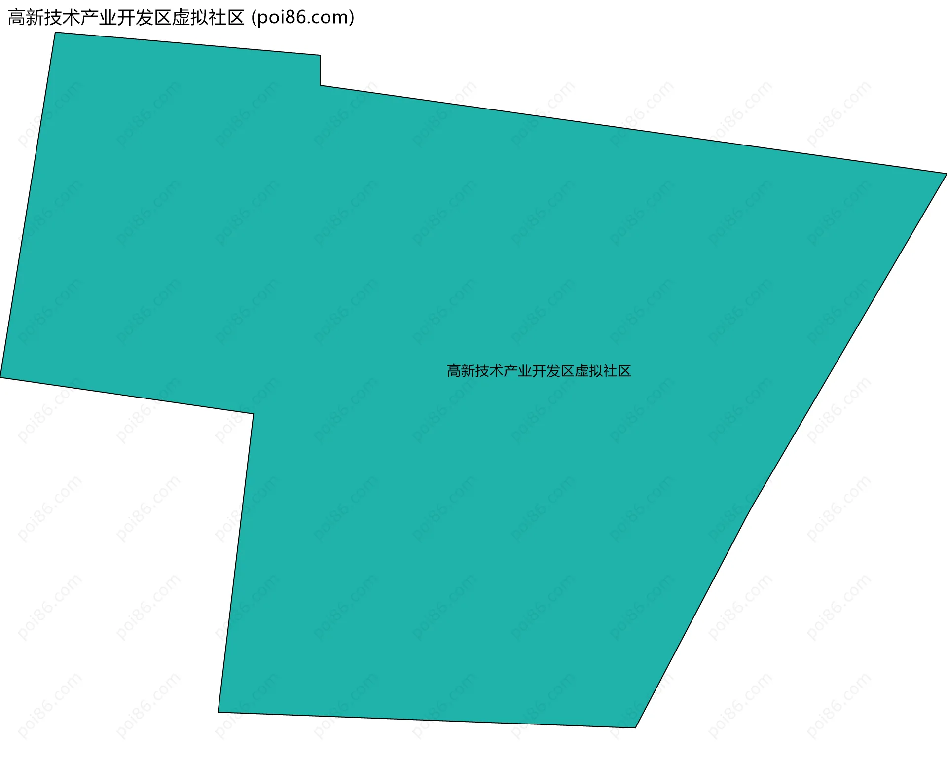 高新技术产业开发区虚拟社区边界地图