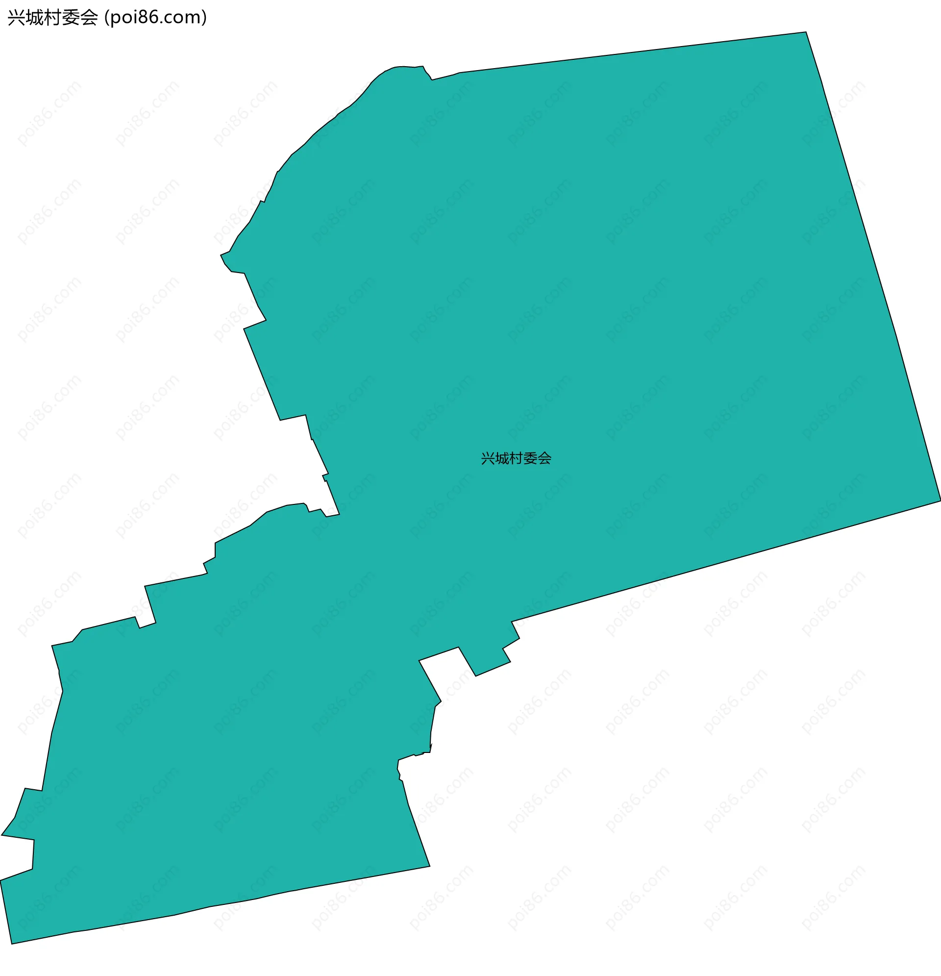 兴城村委会边界地图