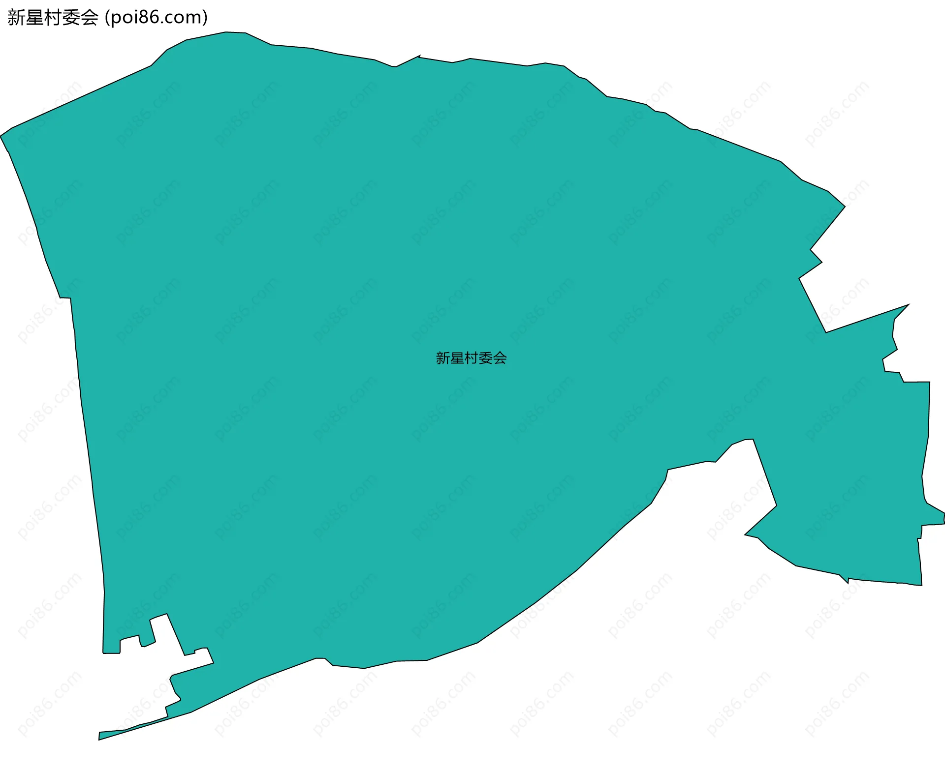 新星村委会边界地图