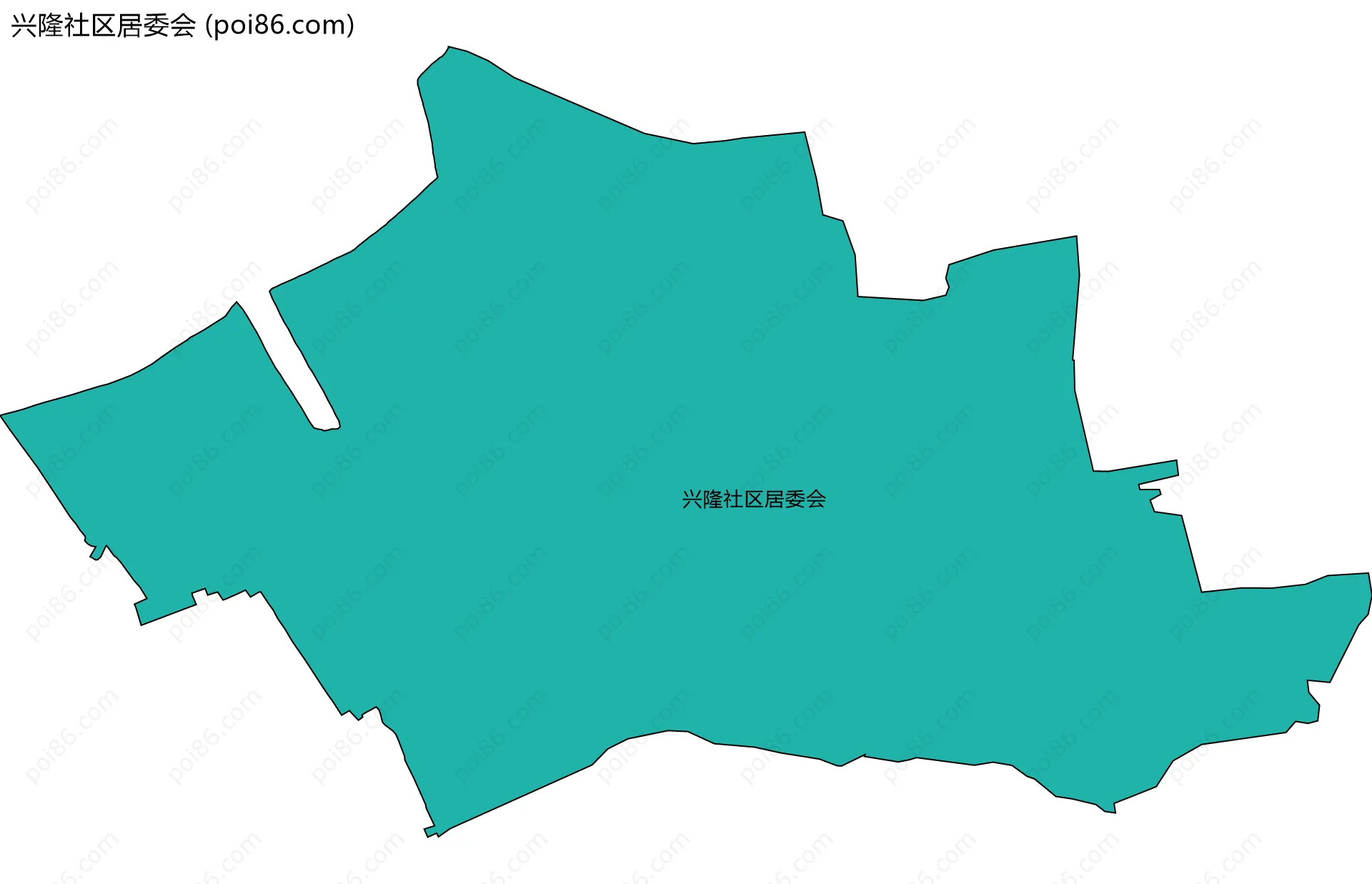 兴隆社区居委会边界地图