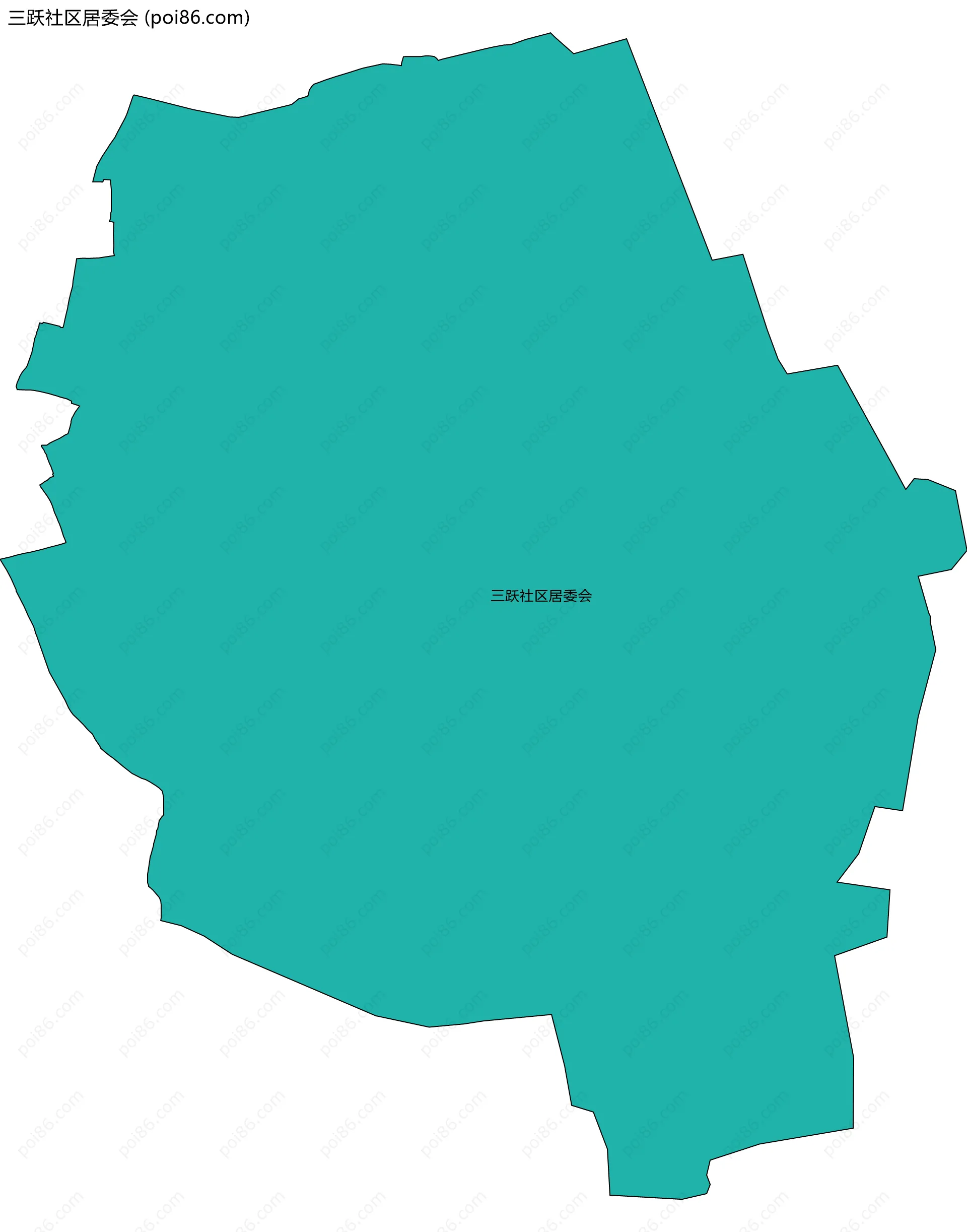 三跃社区居委会边界地图
