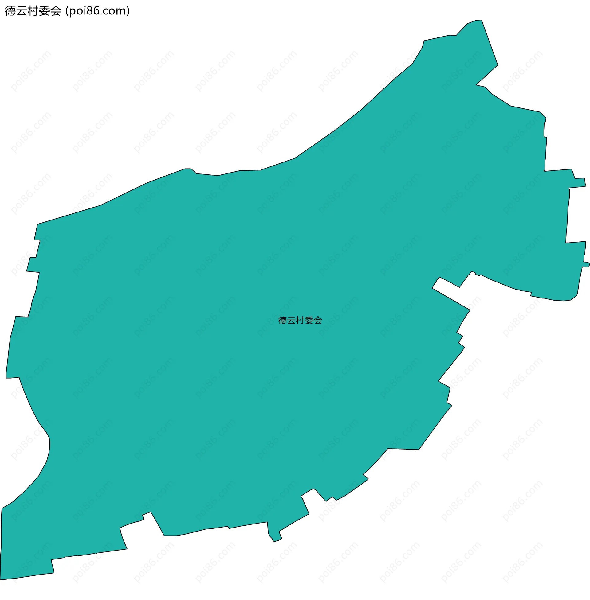 德云村委会边界地图