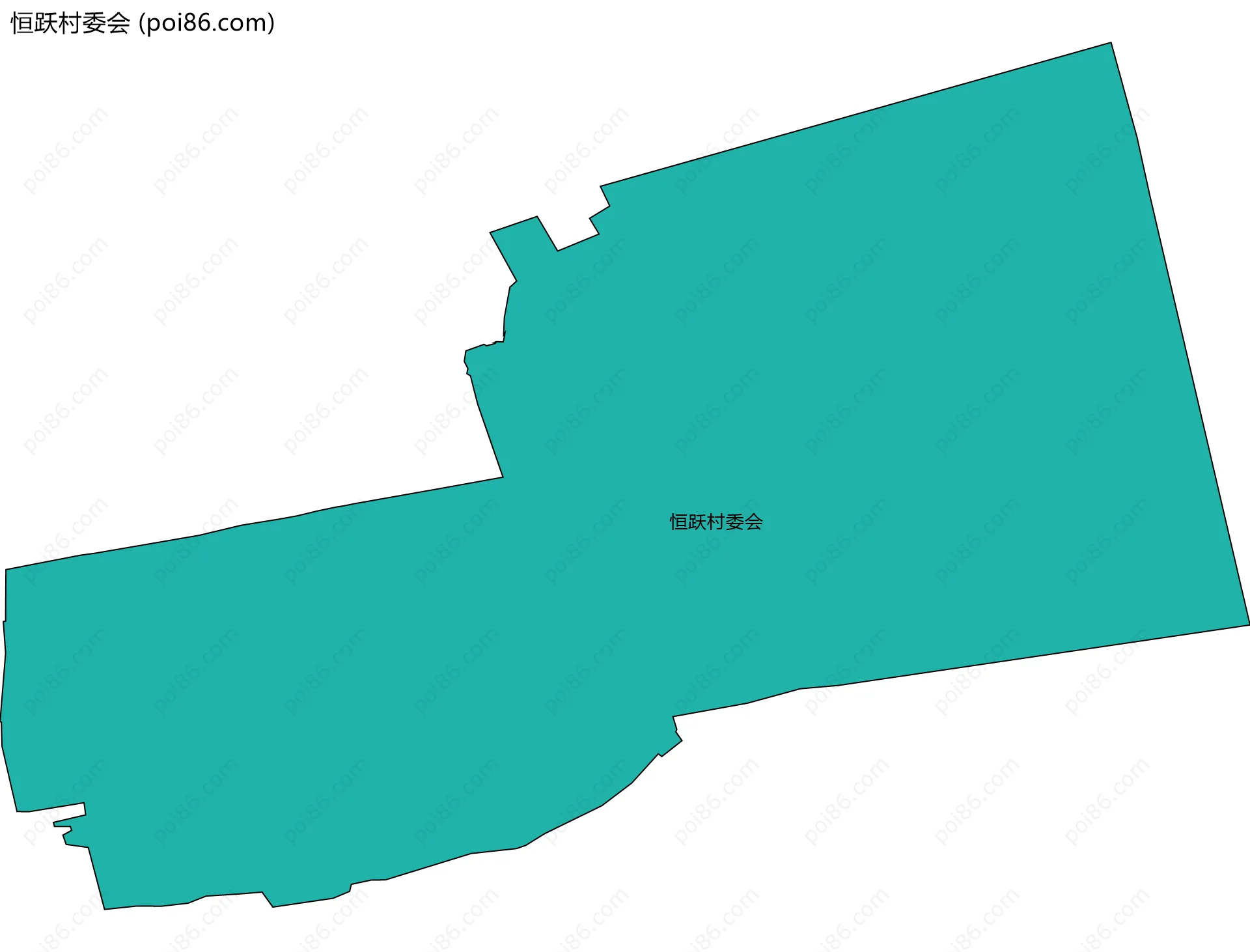 恒跃村委会边界地图
