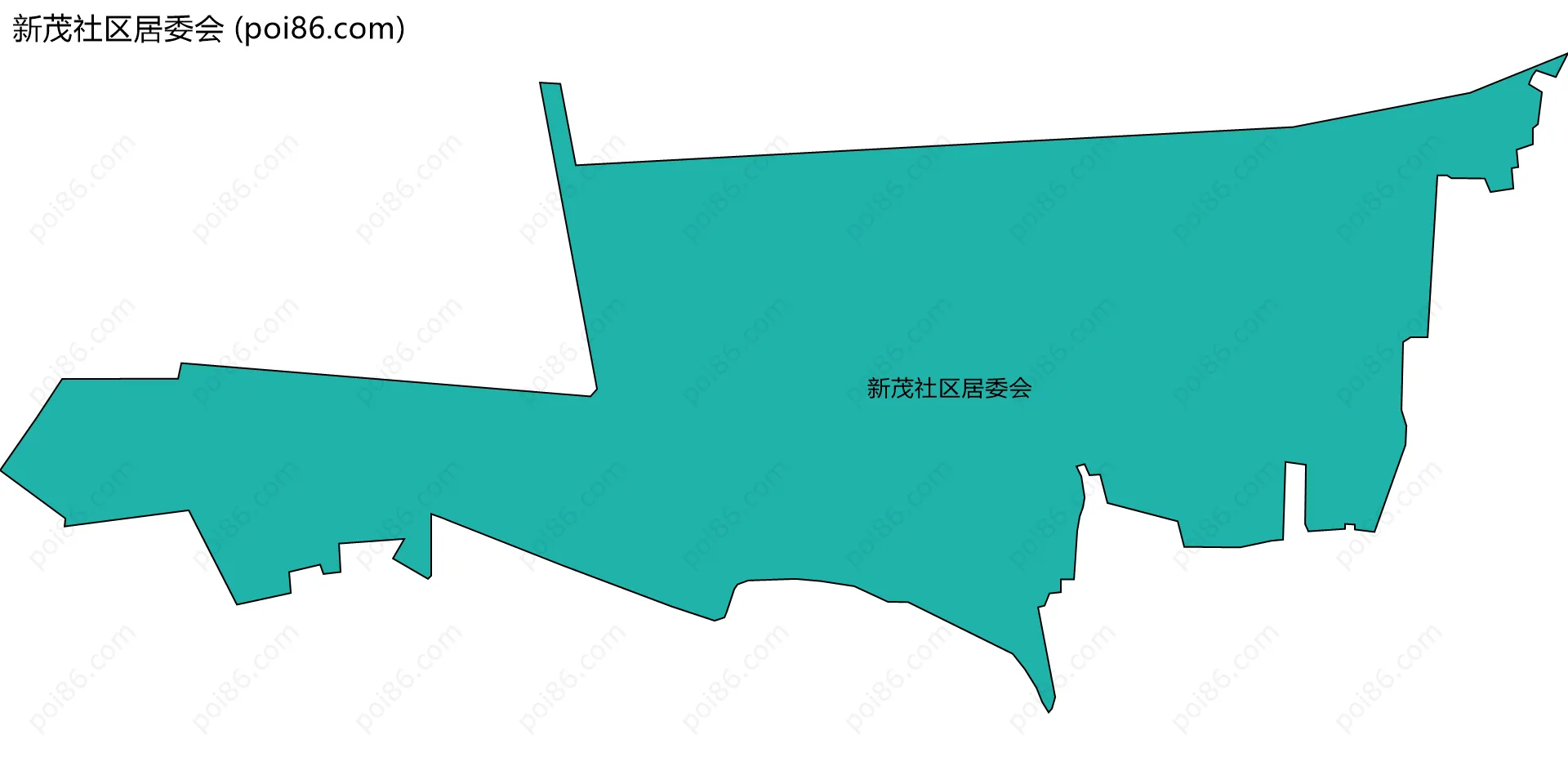 新茂社区居委会边界地图