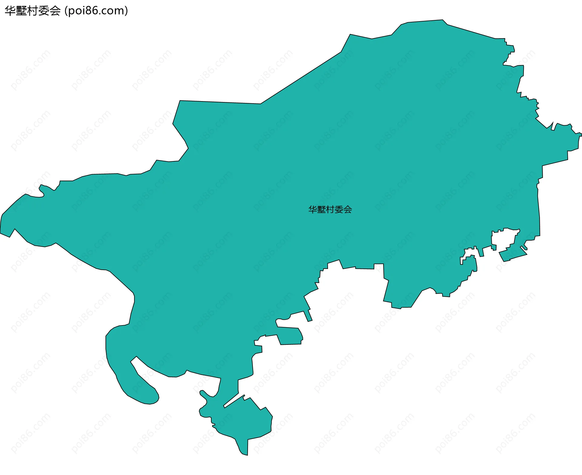 华墅村委会边界地图