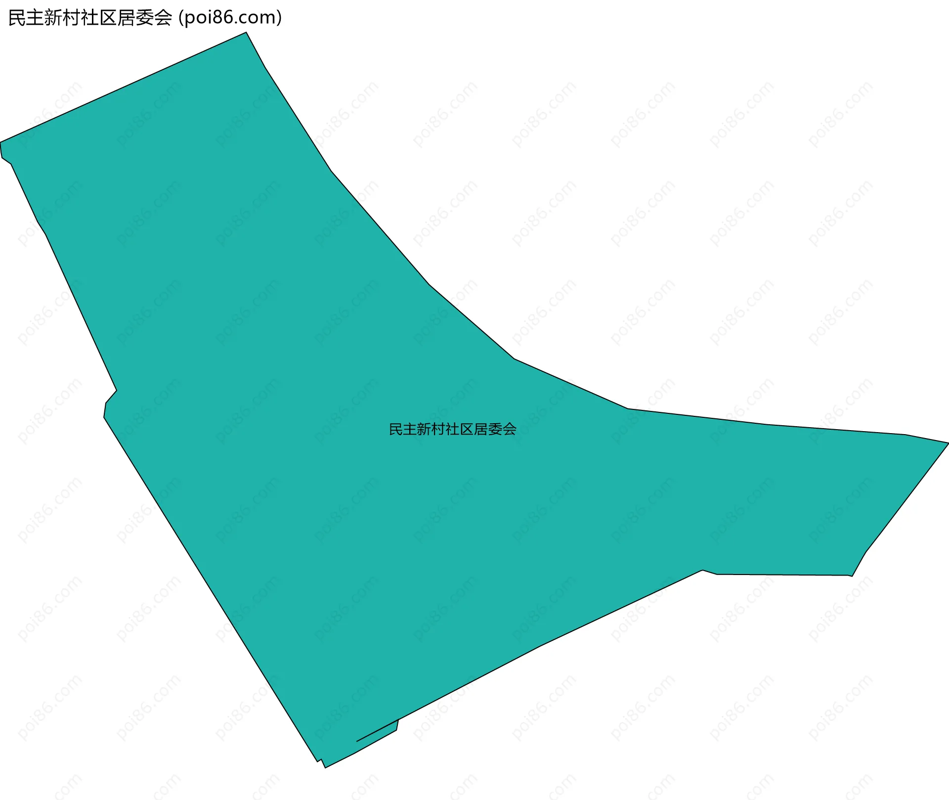 民主新村社区居委会边界地图