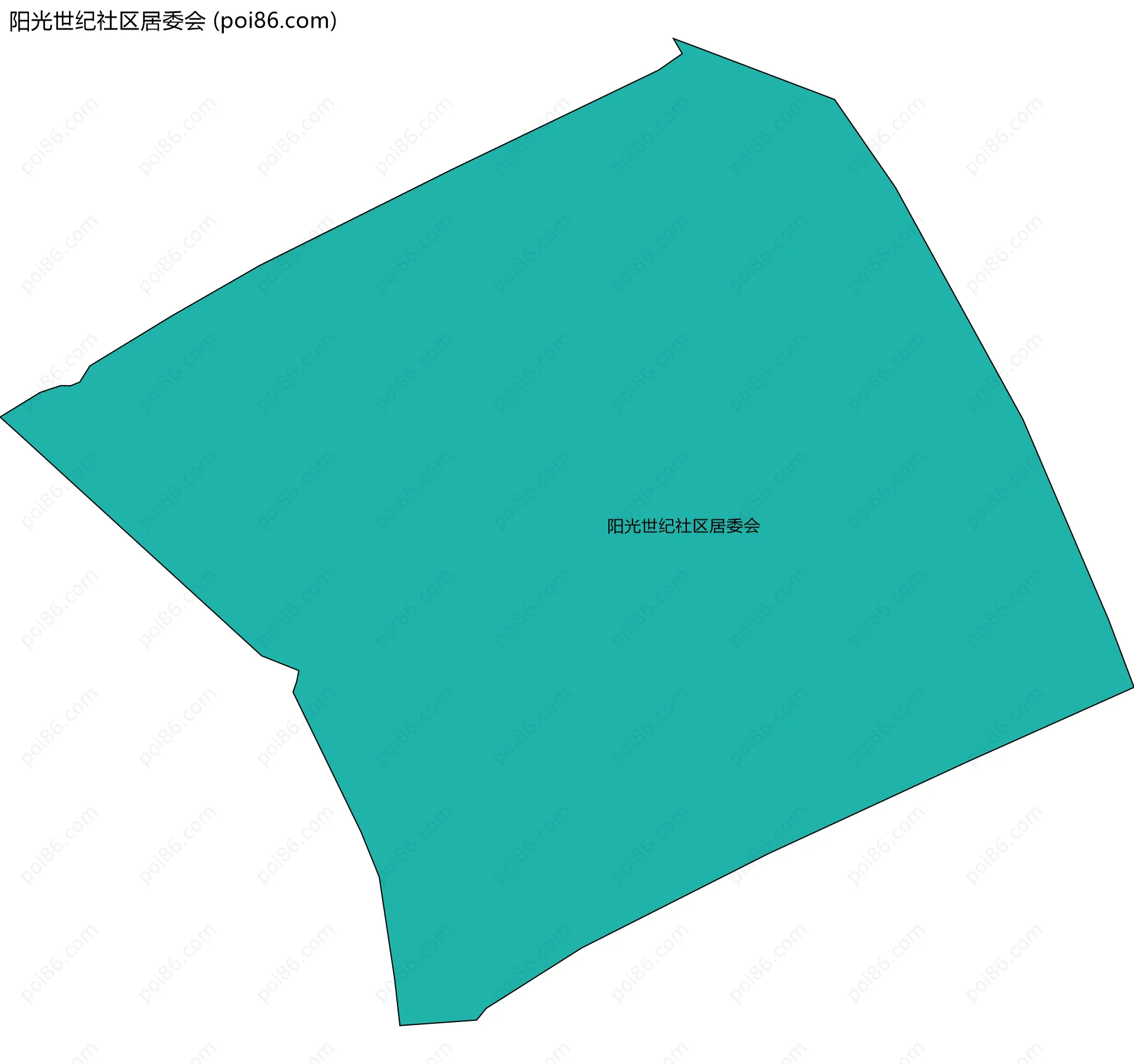 阳光世纪社区居委会边界地图