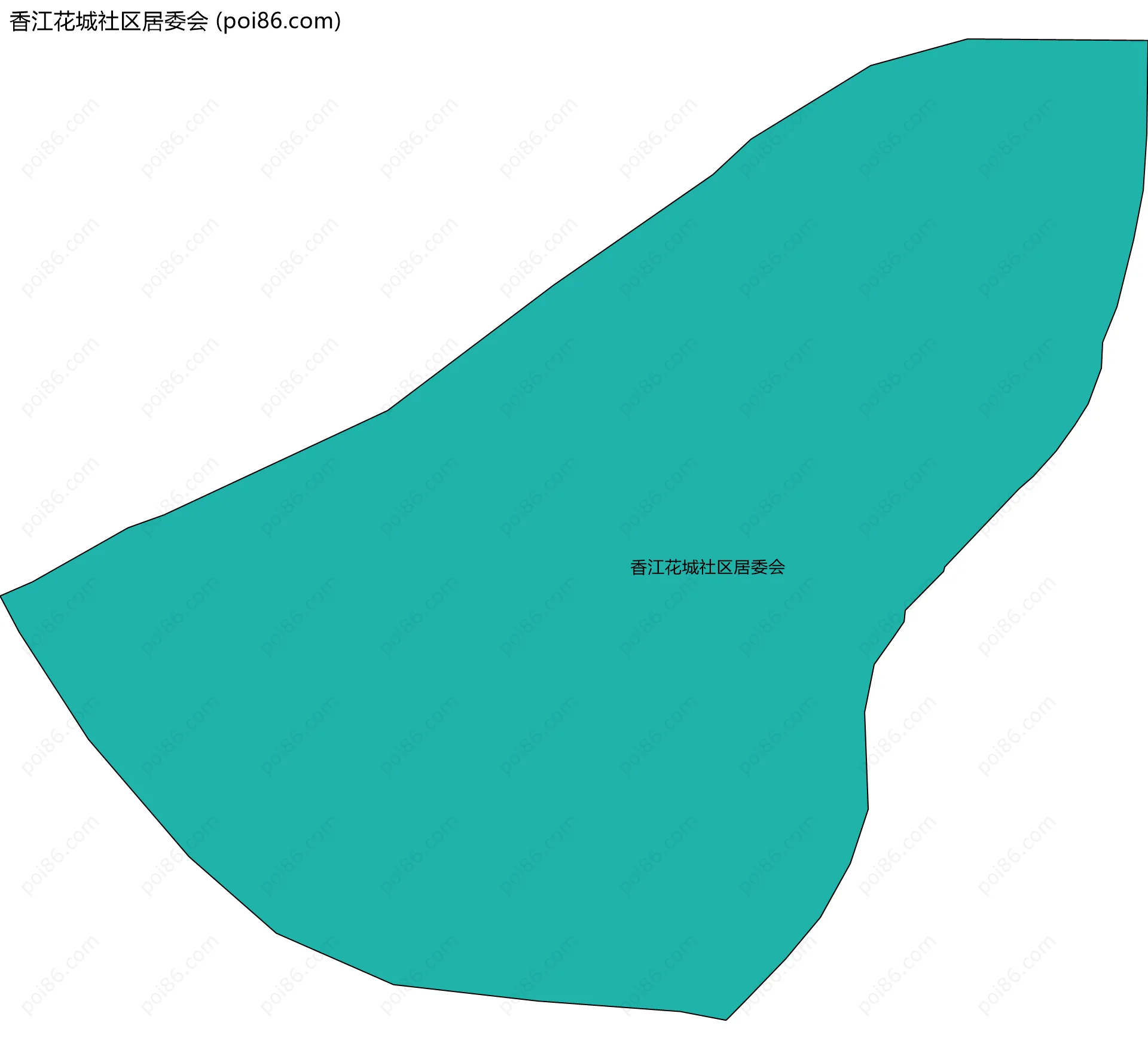 香江花城社区居委会边界地图