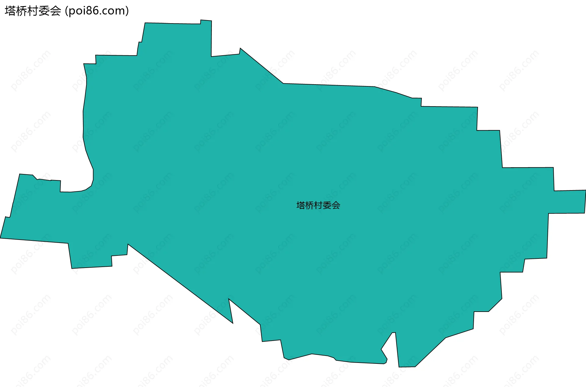 塔桥村委会边界地图