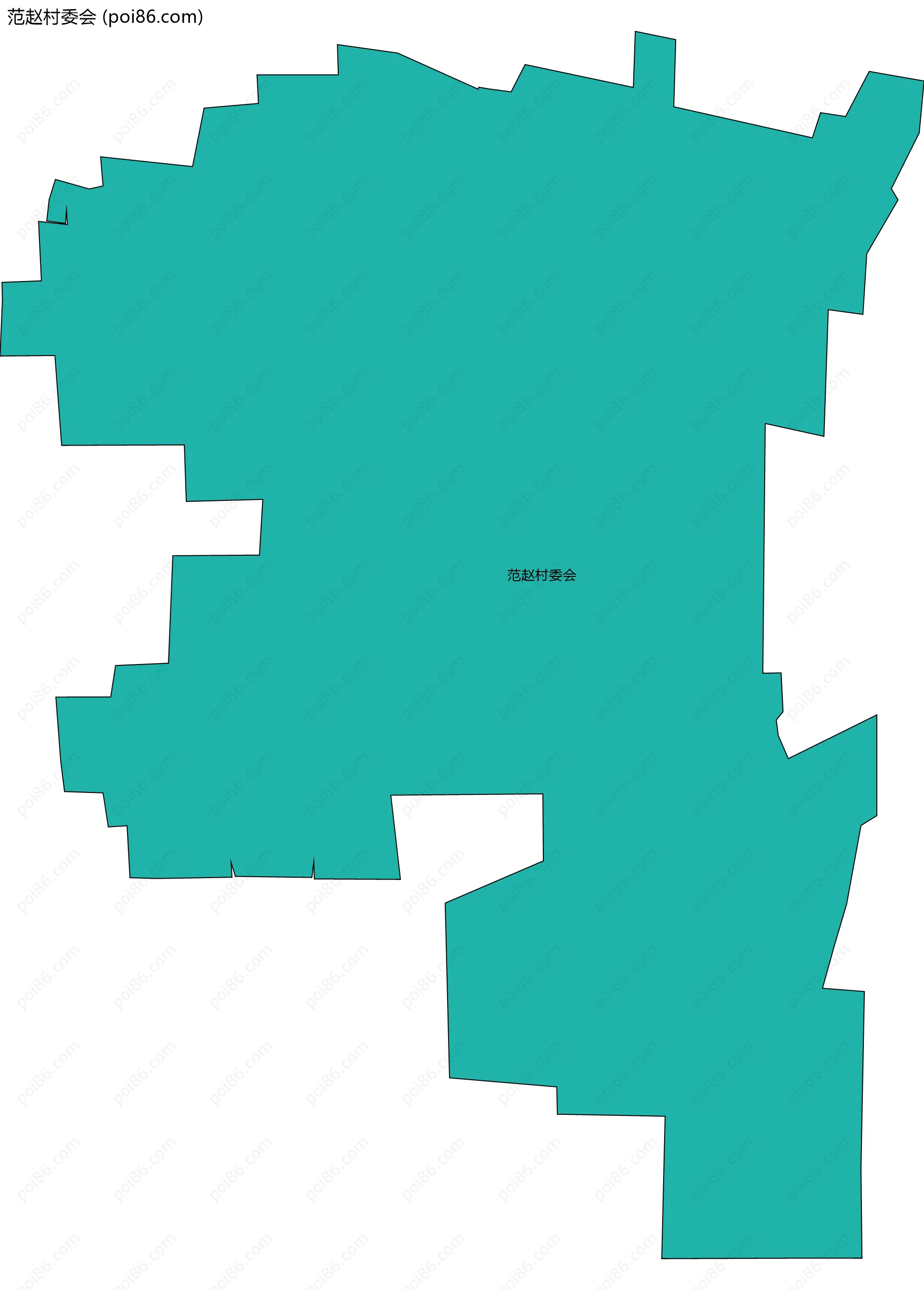 范赵村委会边界地图